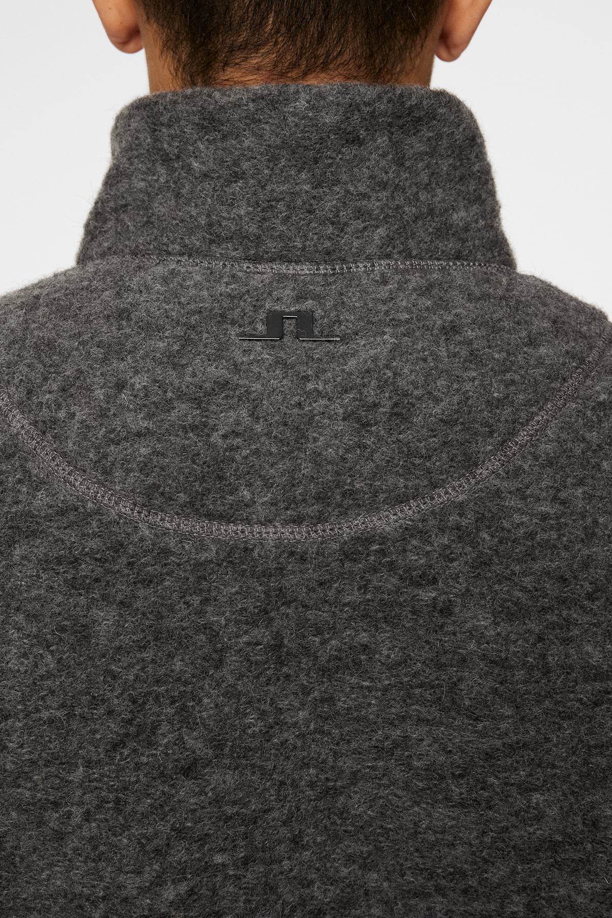 Dustin Wool Fleece Jacket in Light Grey Melange by J.Lindeberg