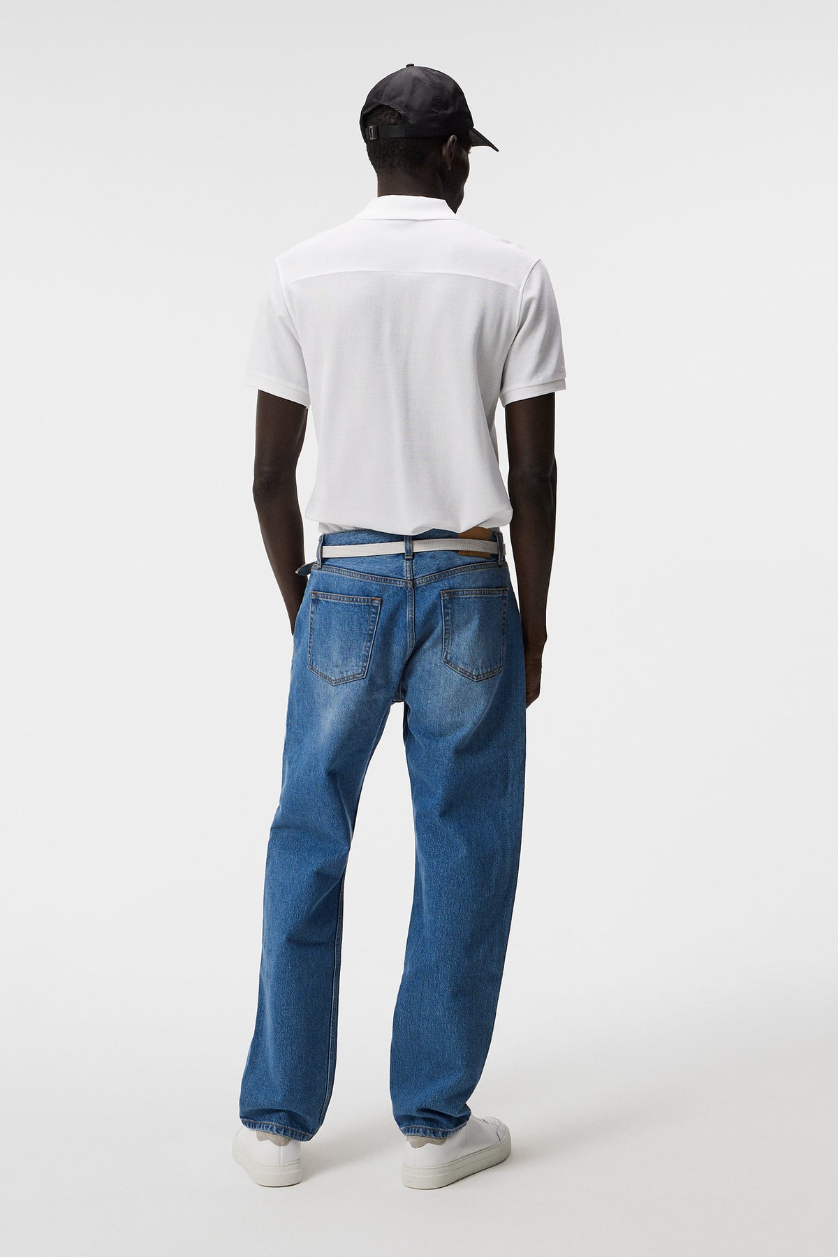Troy Pique Polo Shirt in White by J.Lindeberg