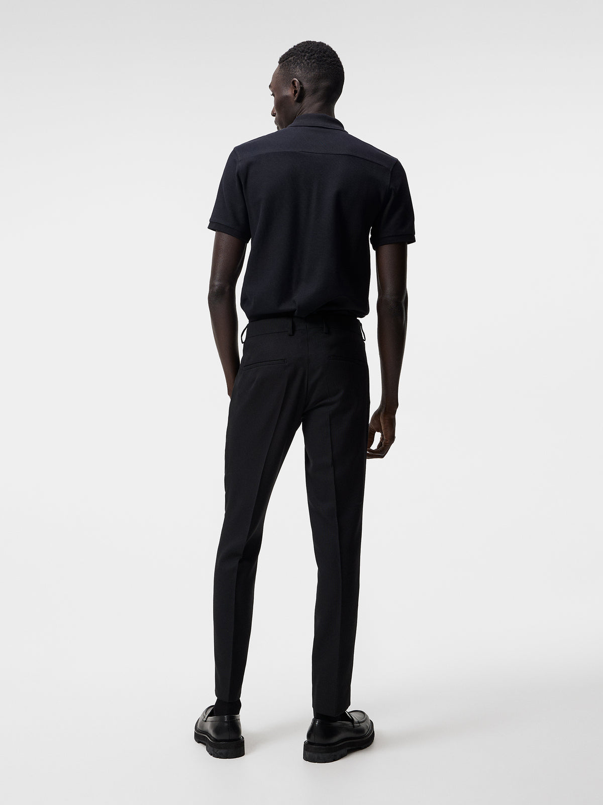 Troy Pique Polo Shirt in Black by J.Lindeberg