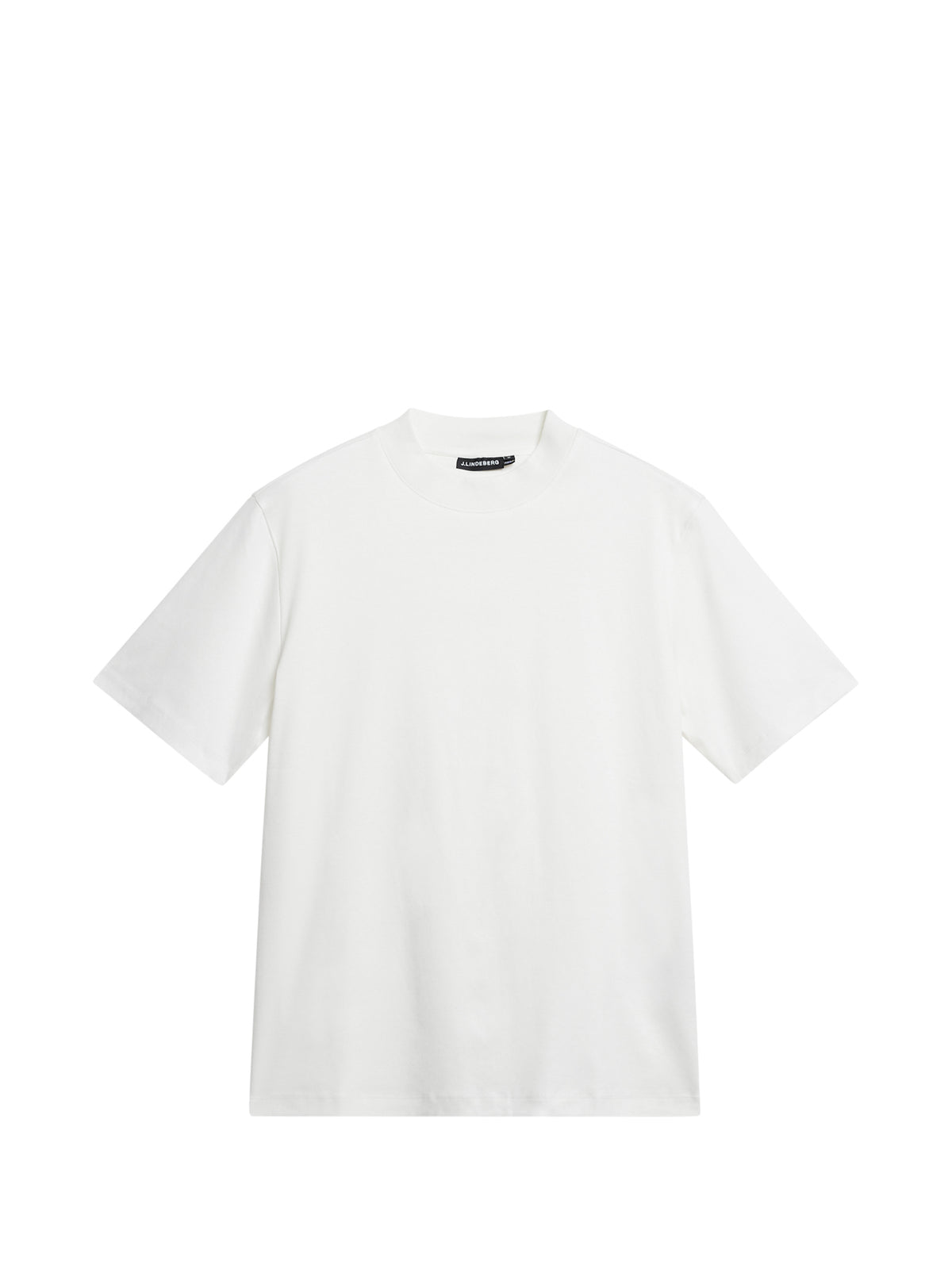 Ace Mock Neck T-shirt in White by J.Lindeberg
