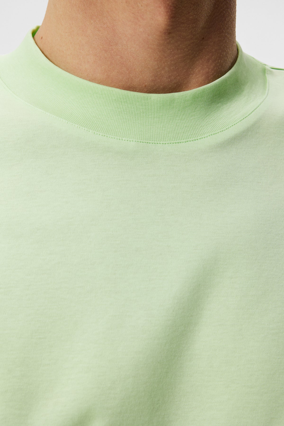 Ace Mock Neck T-shirt in Paradise Green by J.Lindeberg