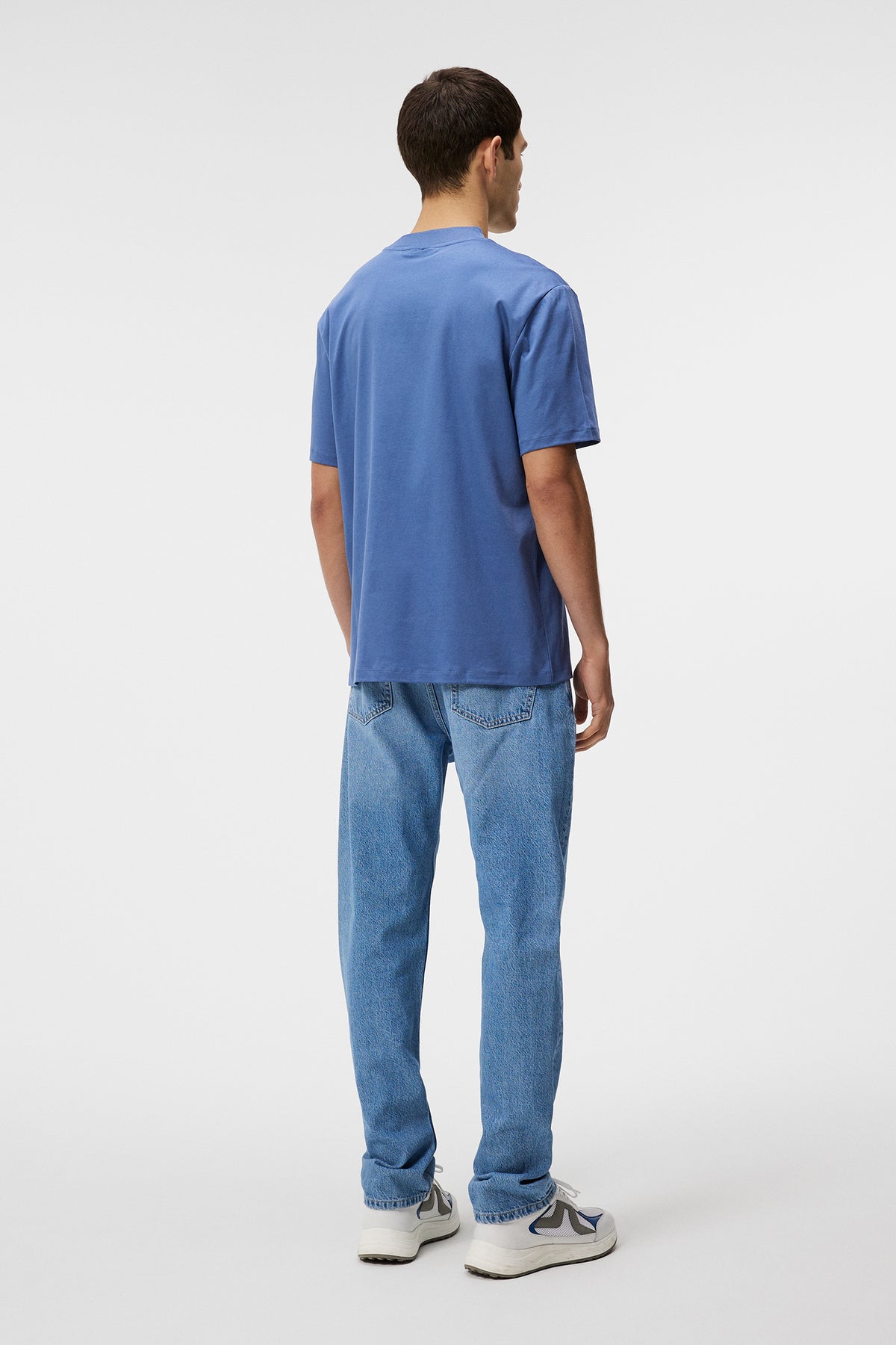 Ace Mock Neck T-shirt in Bijou Blue by J.Lindeberg