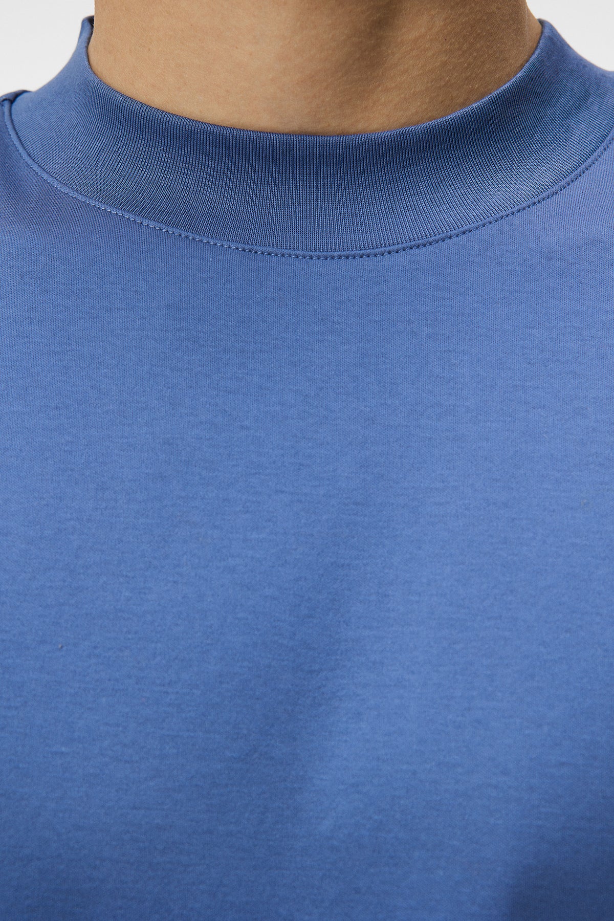 Ace Mock Neck T-shirt in Bijou Blue by J.Lindeberg