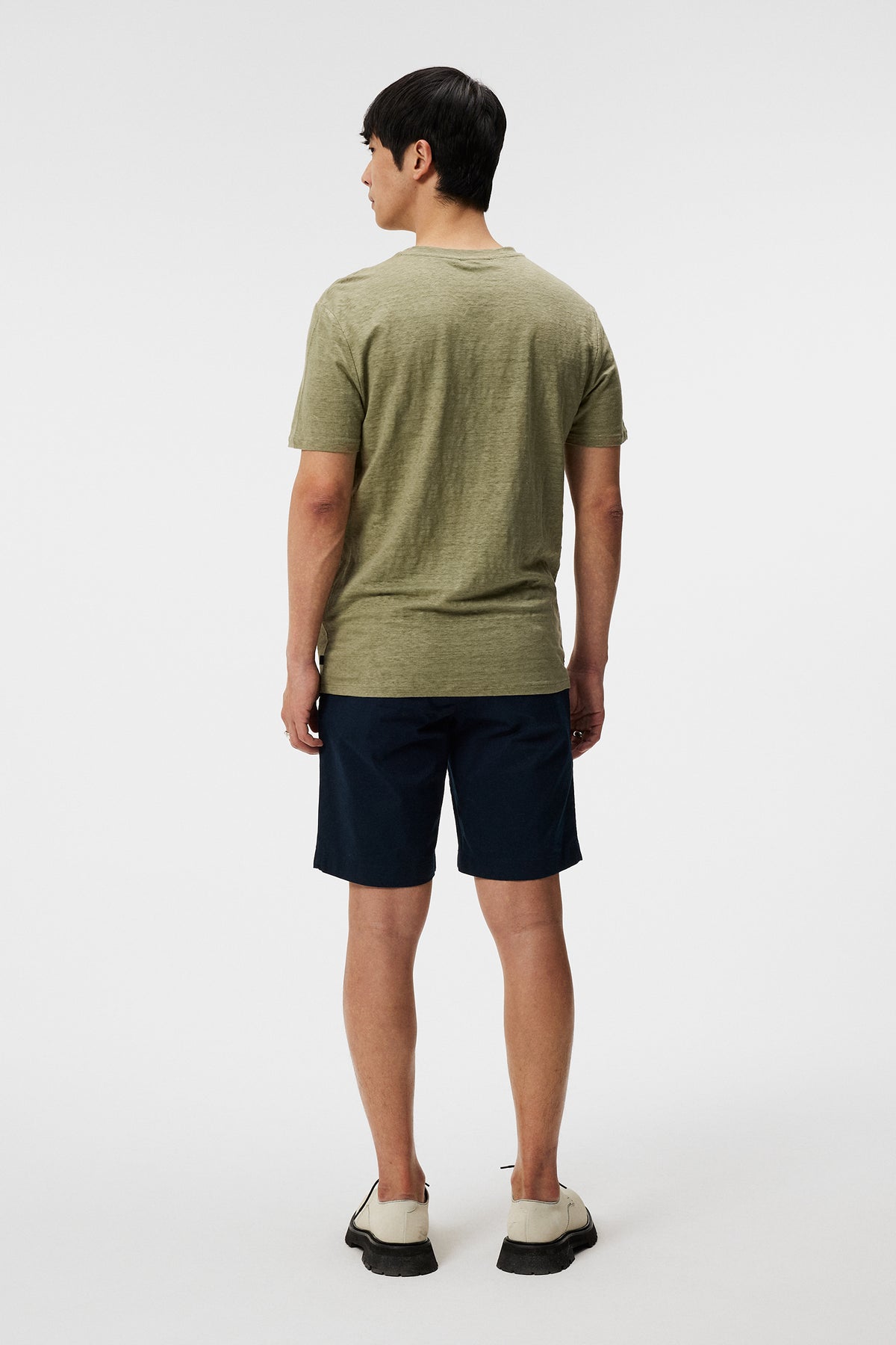 Coma Linen Tee in Oil Green by J.Lindeberg