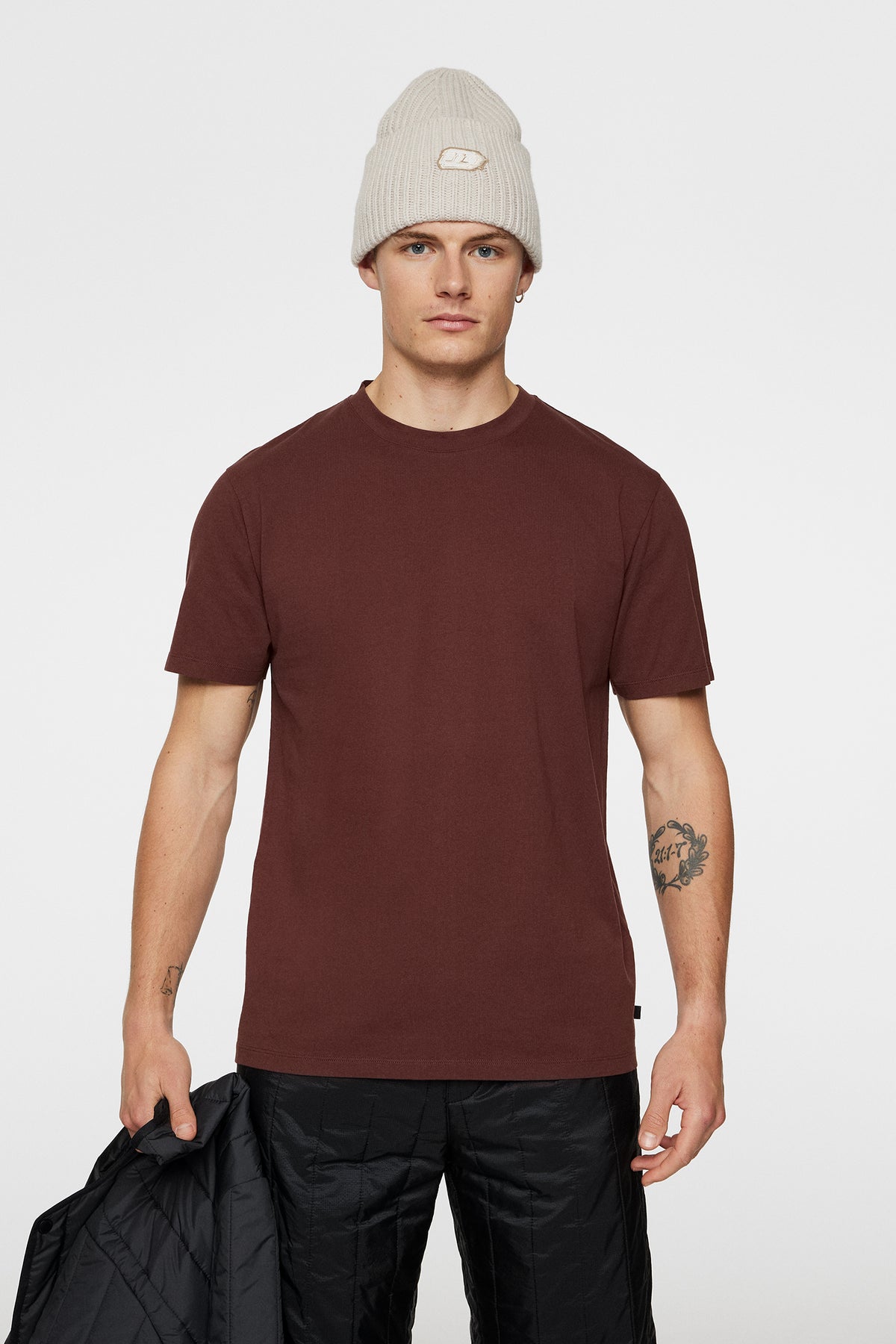 Sid Basic T-Shirt in Bitter Chocolate by J.Lindeberg