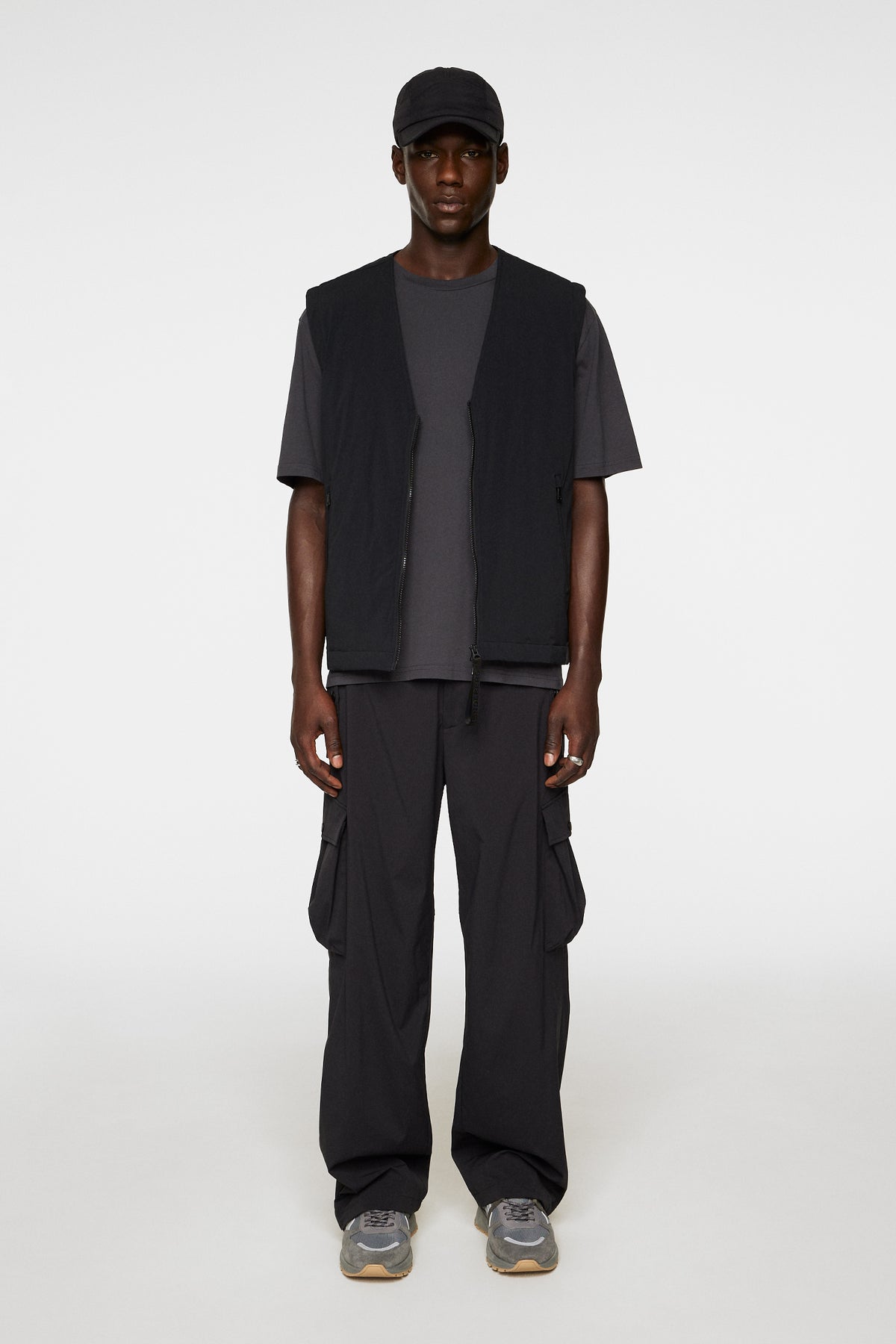 Hale Logo T-Shirt in Washed Black by J.Lindeberg