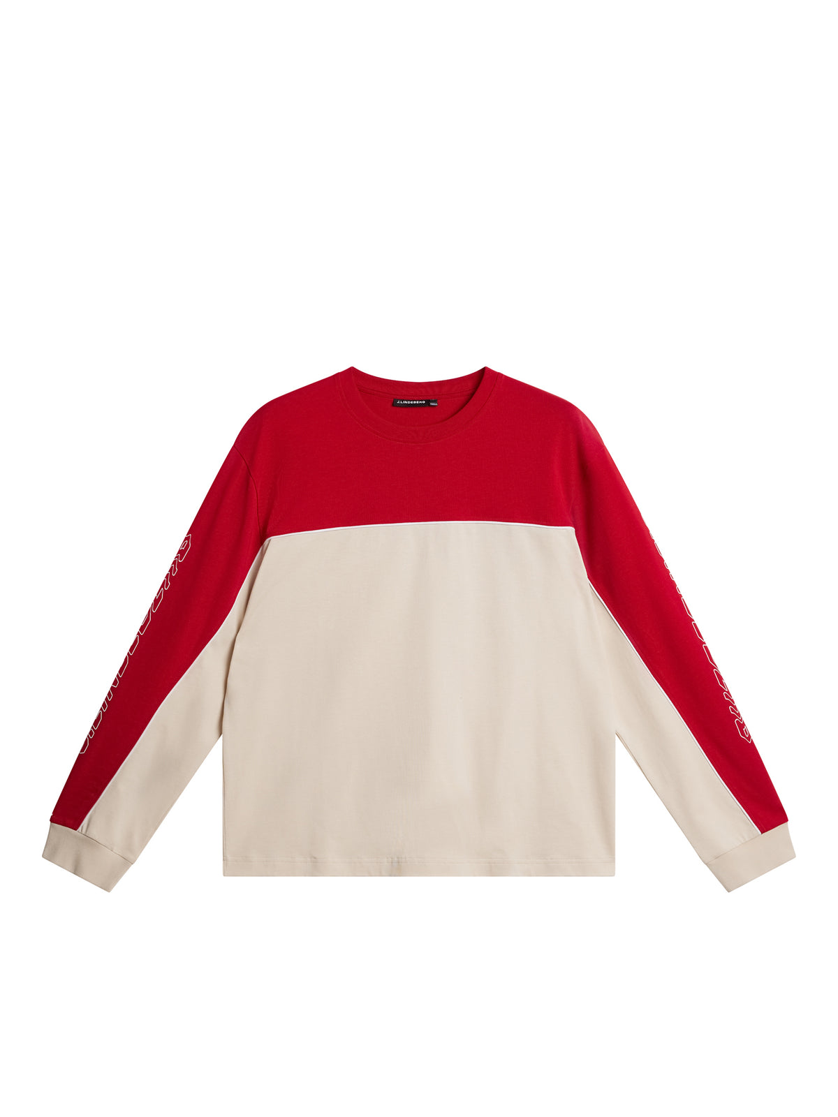 Stanley Panel Longsleeve Tee in Moonbeam by J.Lindeberg