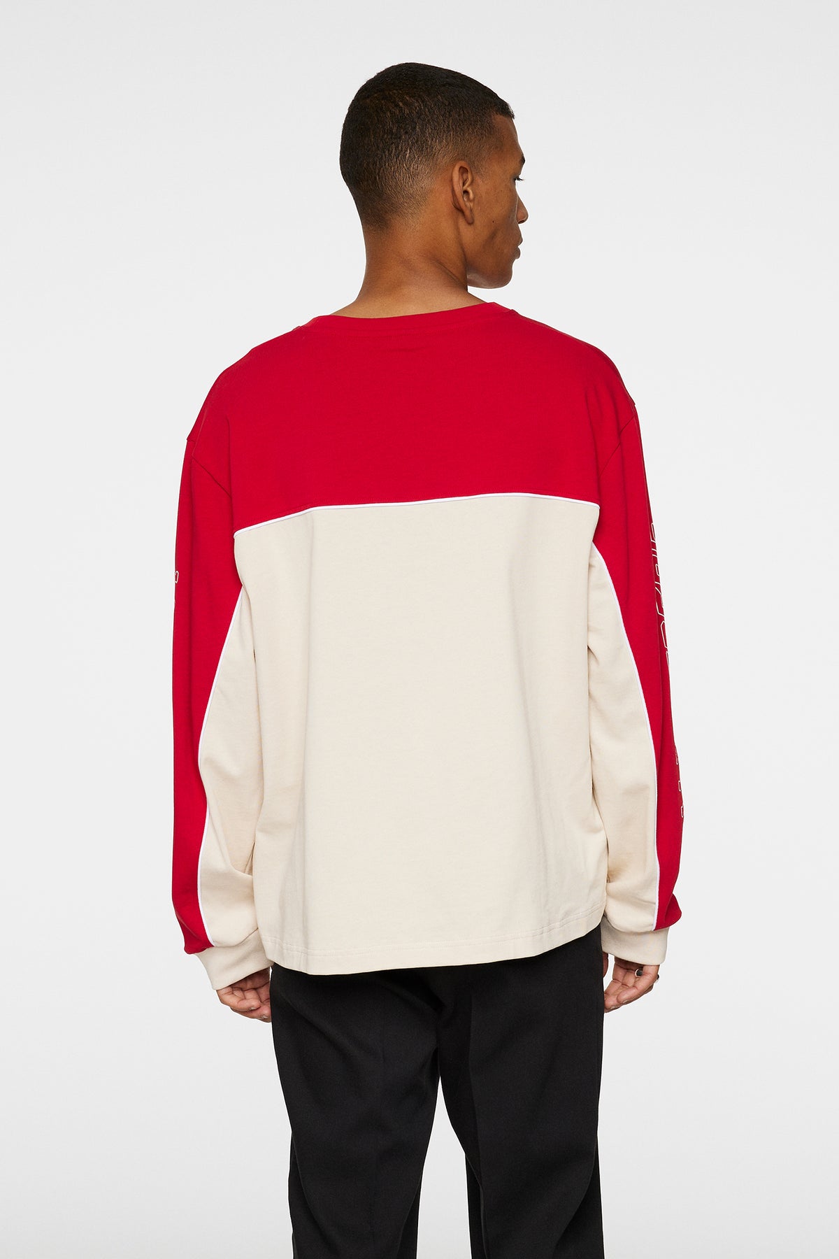 Stanley Panel Longsleeve Tee in Moonbeam by J.Lindeberg