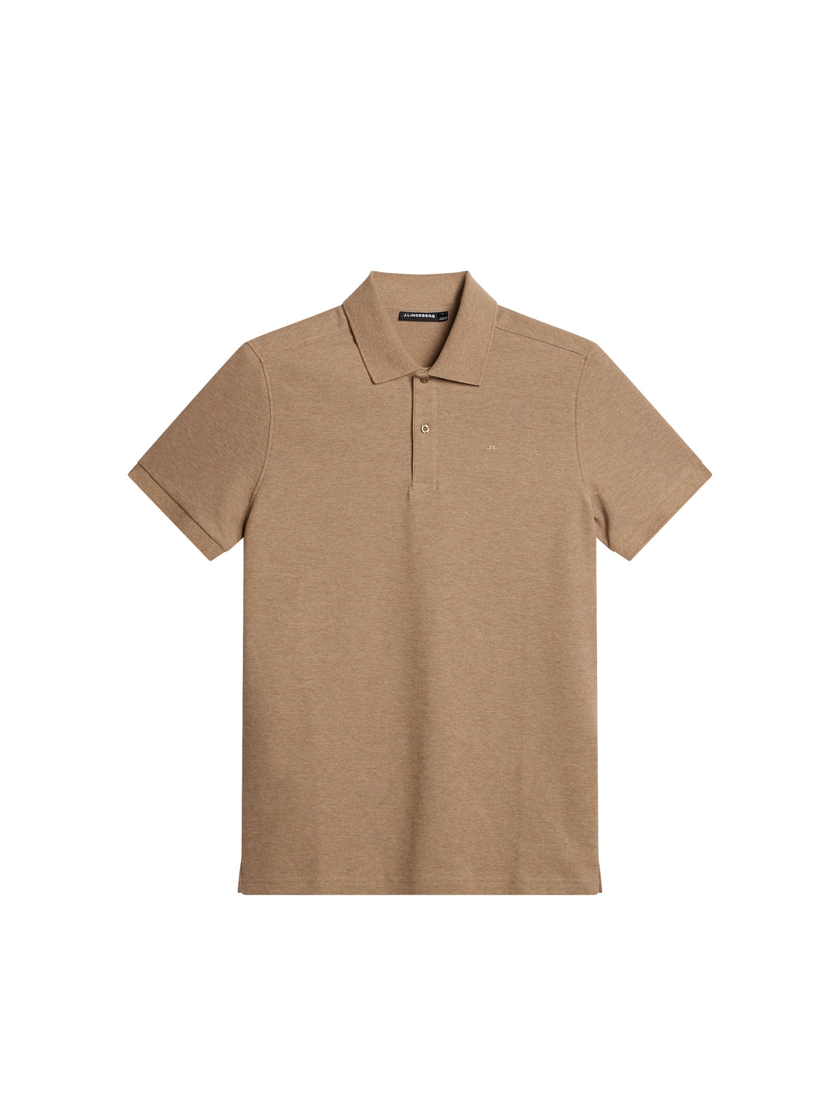 Troy Polo Shirt Seasonal Pique in Tiger Brown Melange by J.Lindeberg