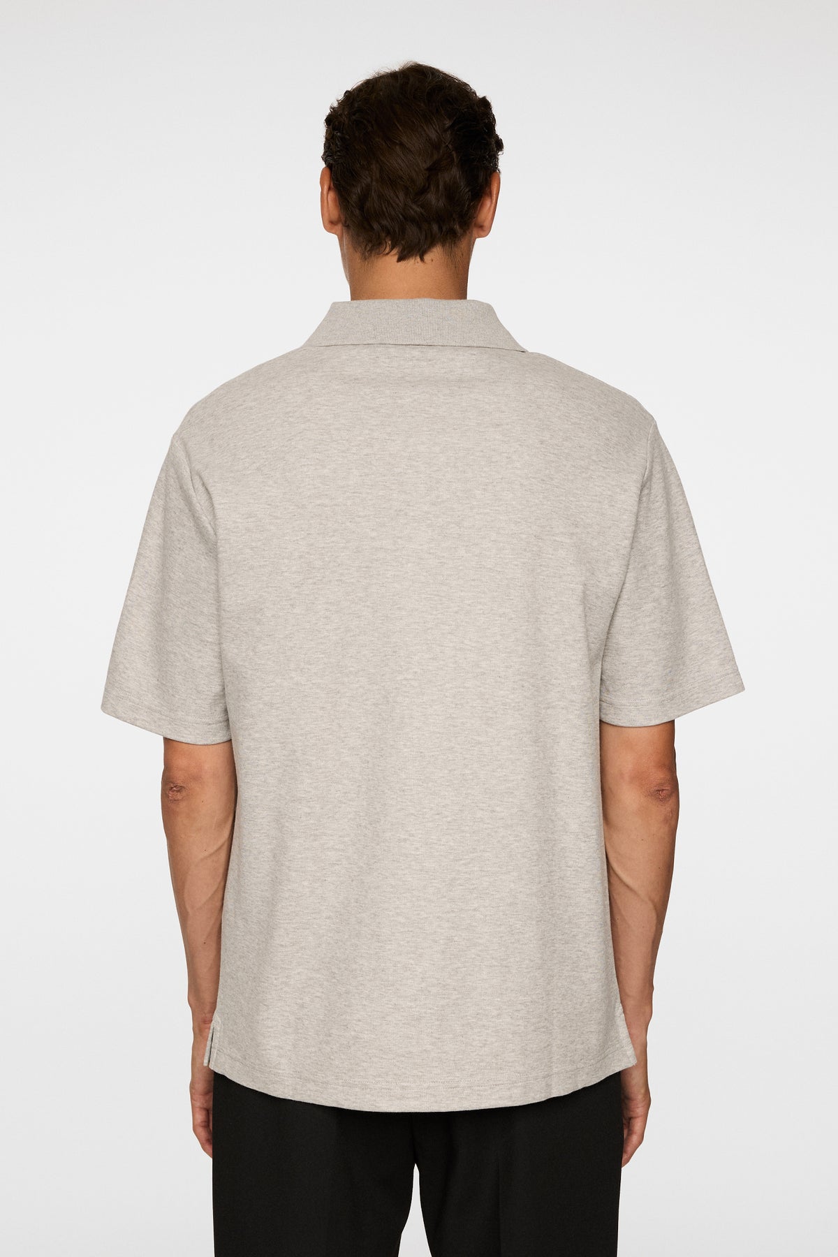 Trond Polo Pique in Light Grey Melange by J.Lindeberg