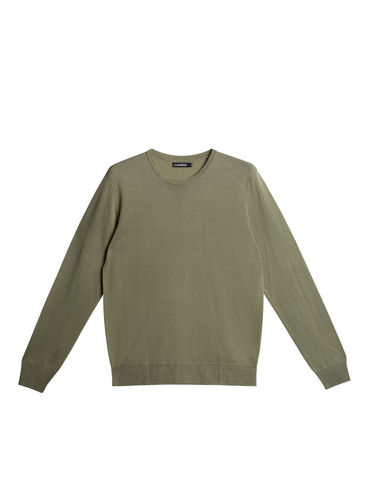 Lyle Light Merino Sweater in Oil Green by J.Lindeberg