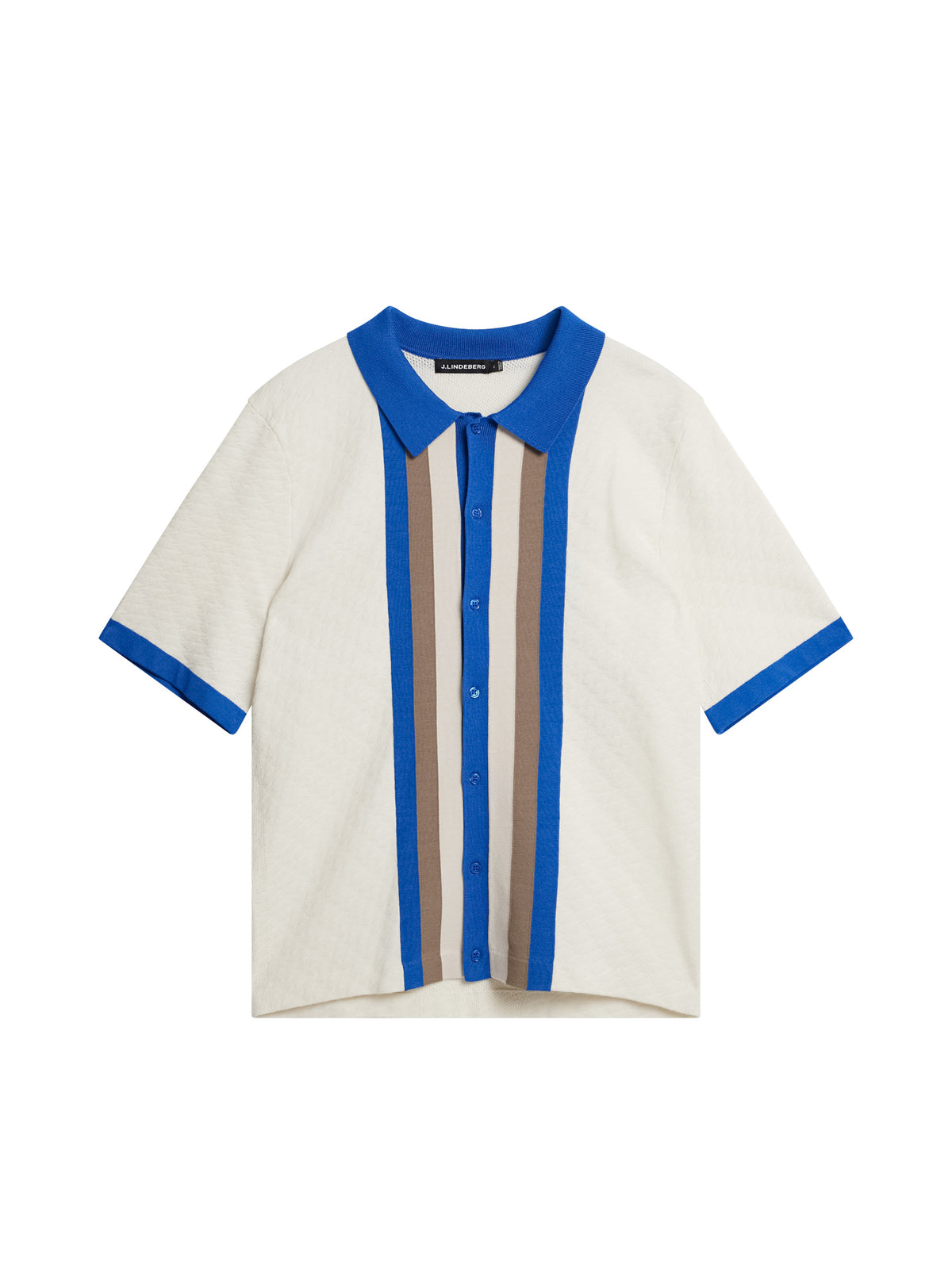 Rayne Jacquard Monogram Shirt in Cloud White by J.Lindeberg