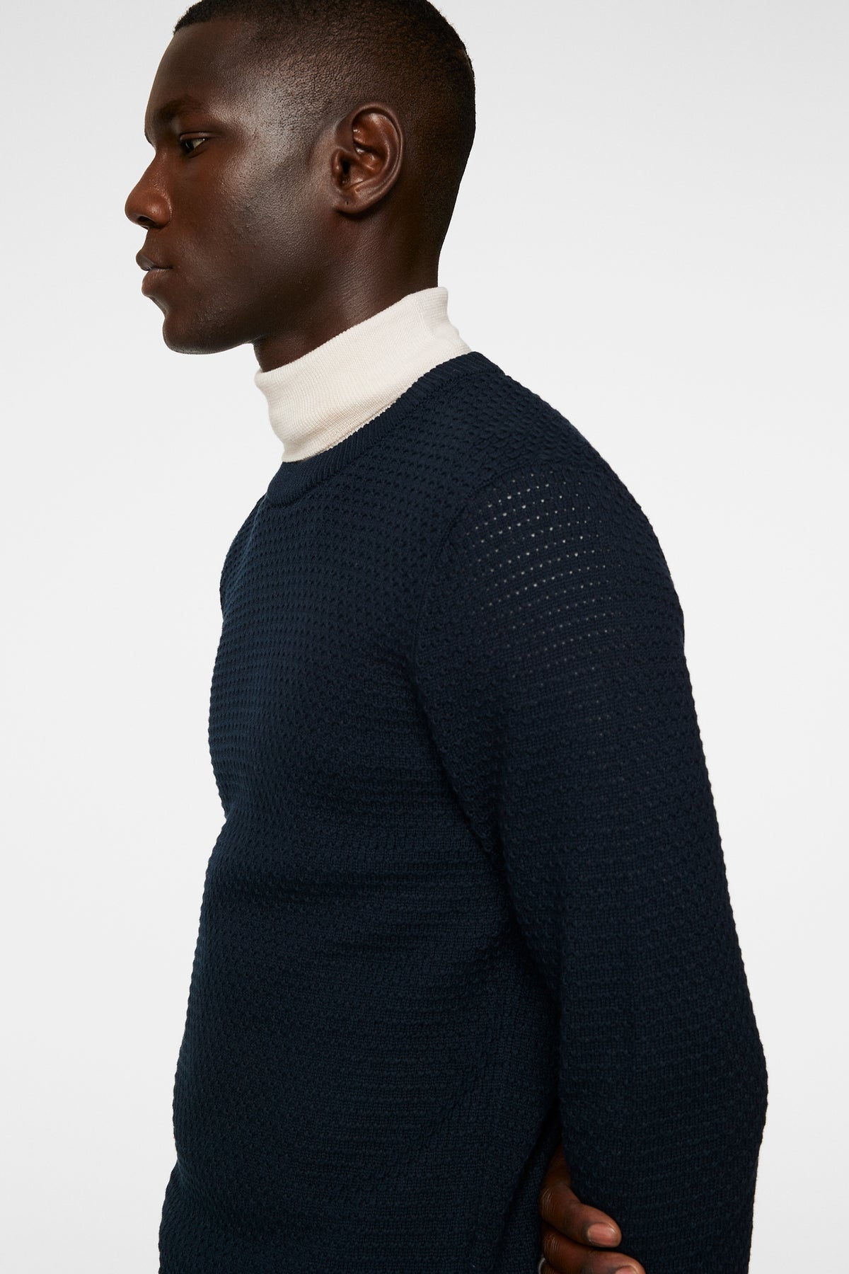Oliver Structure Sweater in JL Navy by J.Lindeberg