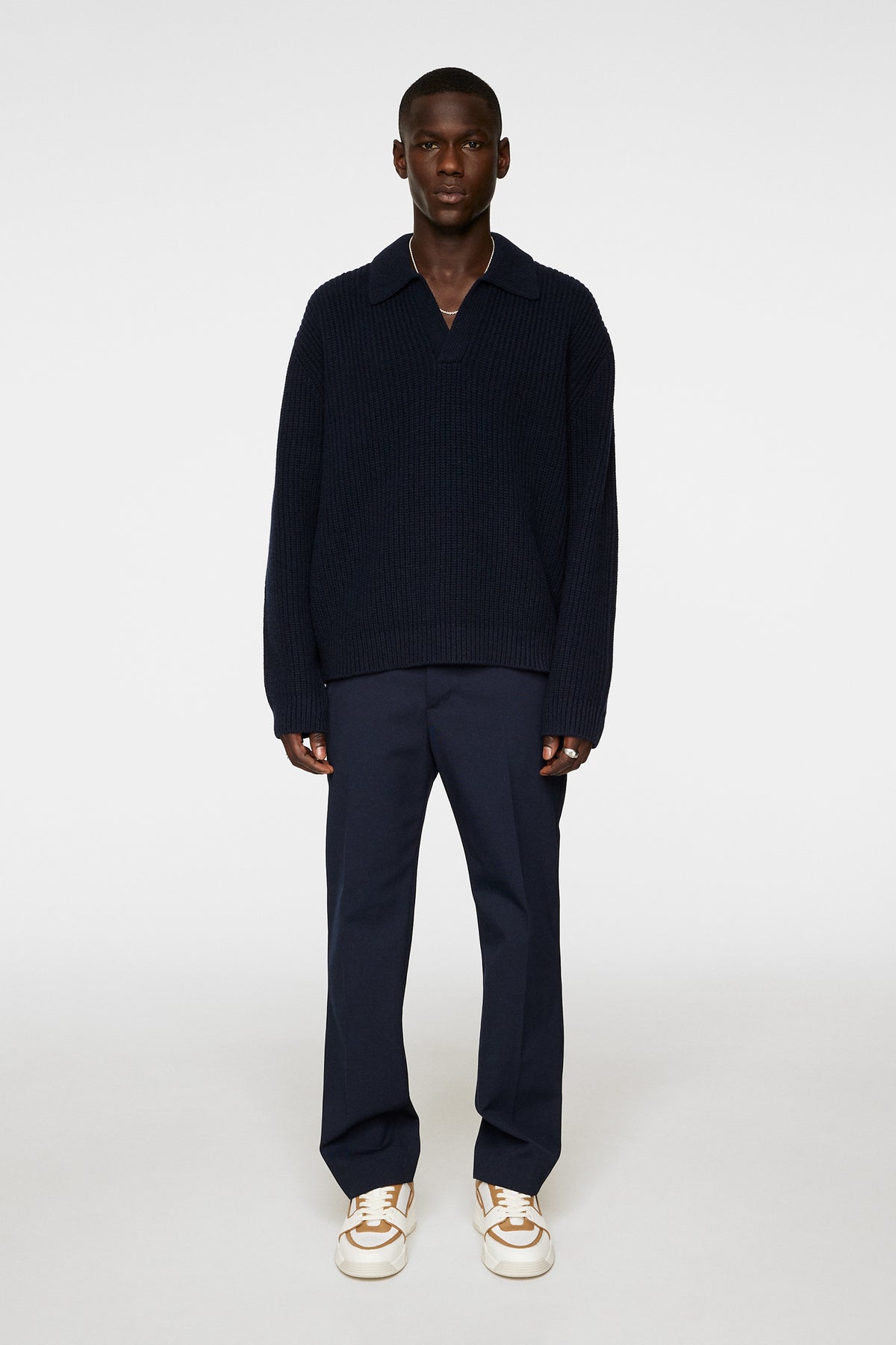 Jethro Heavy Polo Knit in JL Navy by J.Lindeberg