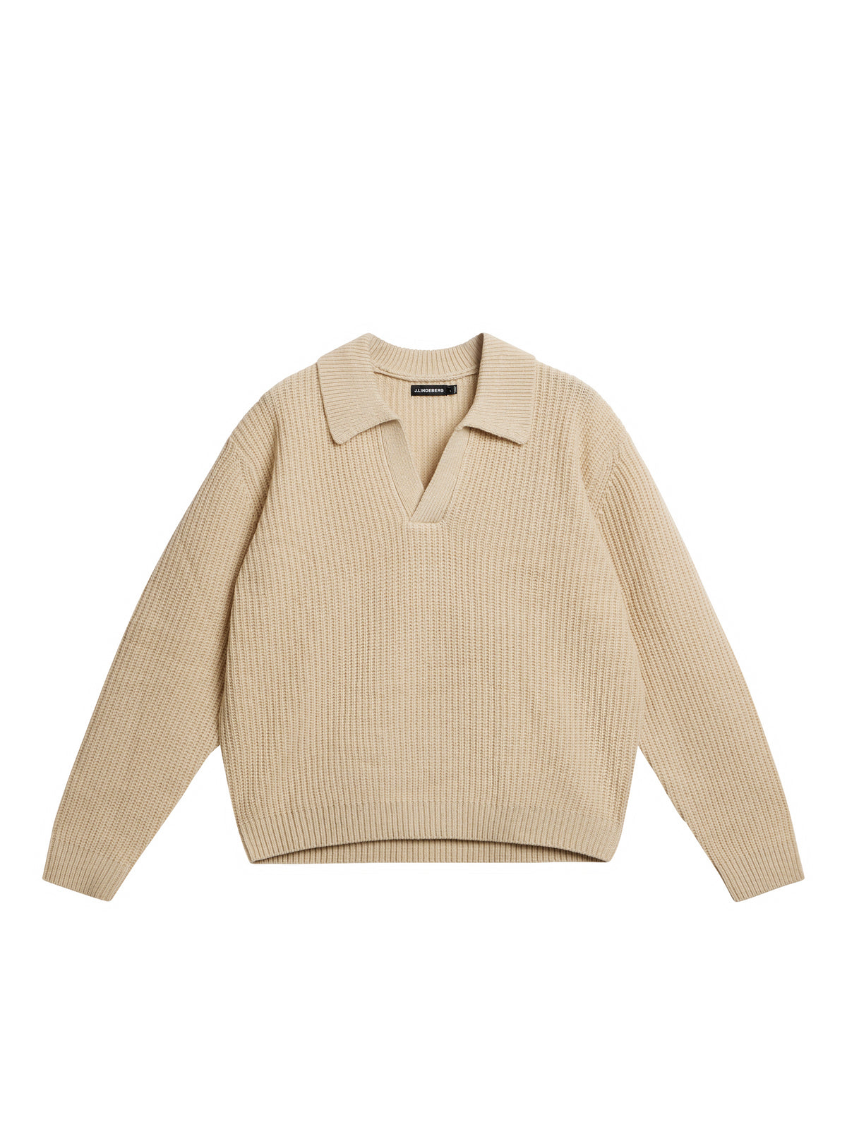 Jethro Heavy Polo Knit in Moonbeam by J.Lindeberg