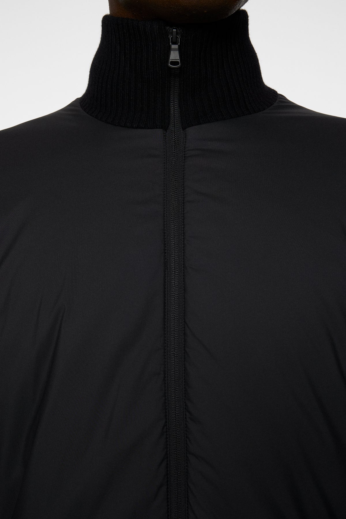 Beck Knitted Hybrid Jacket in Black by J.Lindeberg