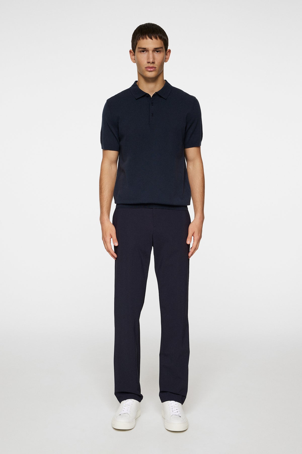 Ridge Knitted Polo in JL Navy by J.Lindeberg