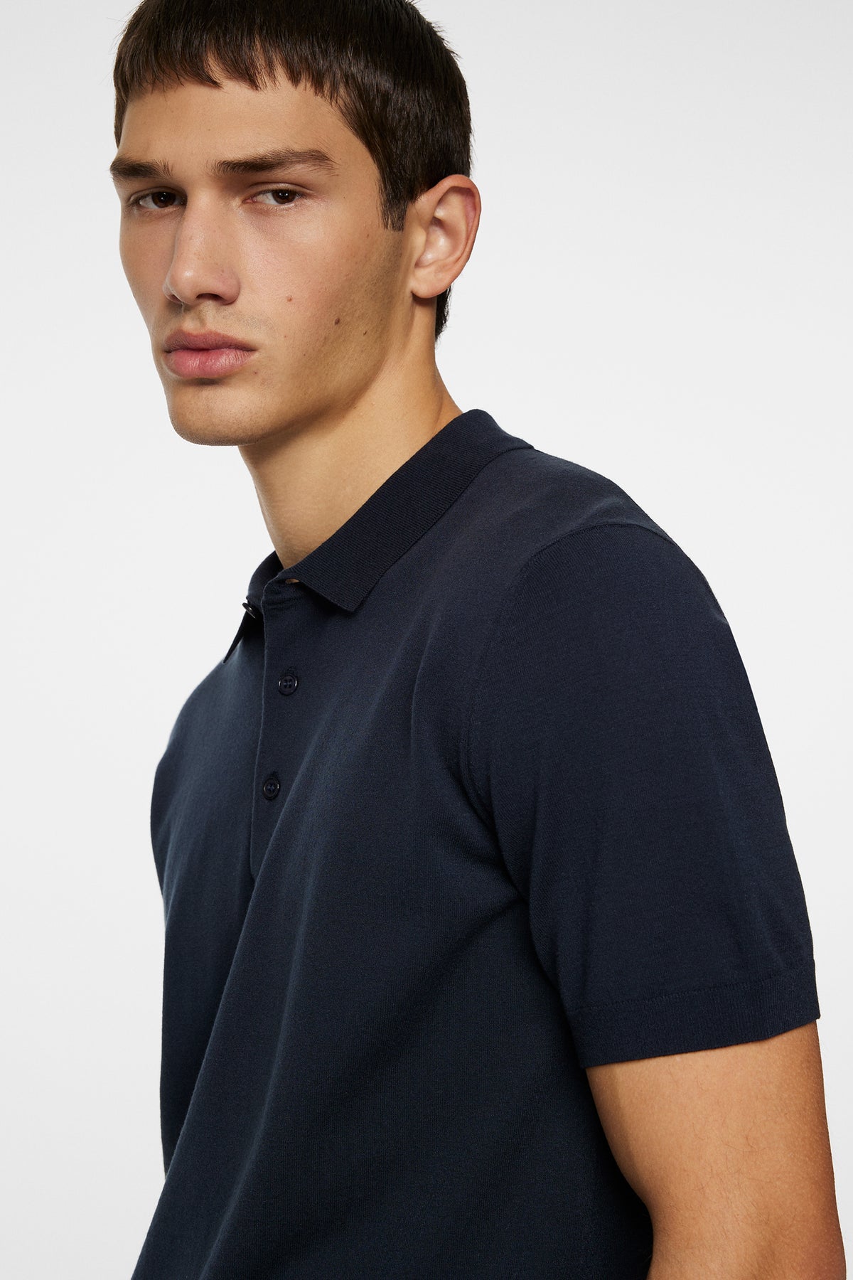 Ridge Knitted Polo in JL Navy by J.Lindeberg