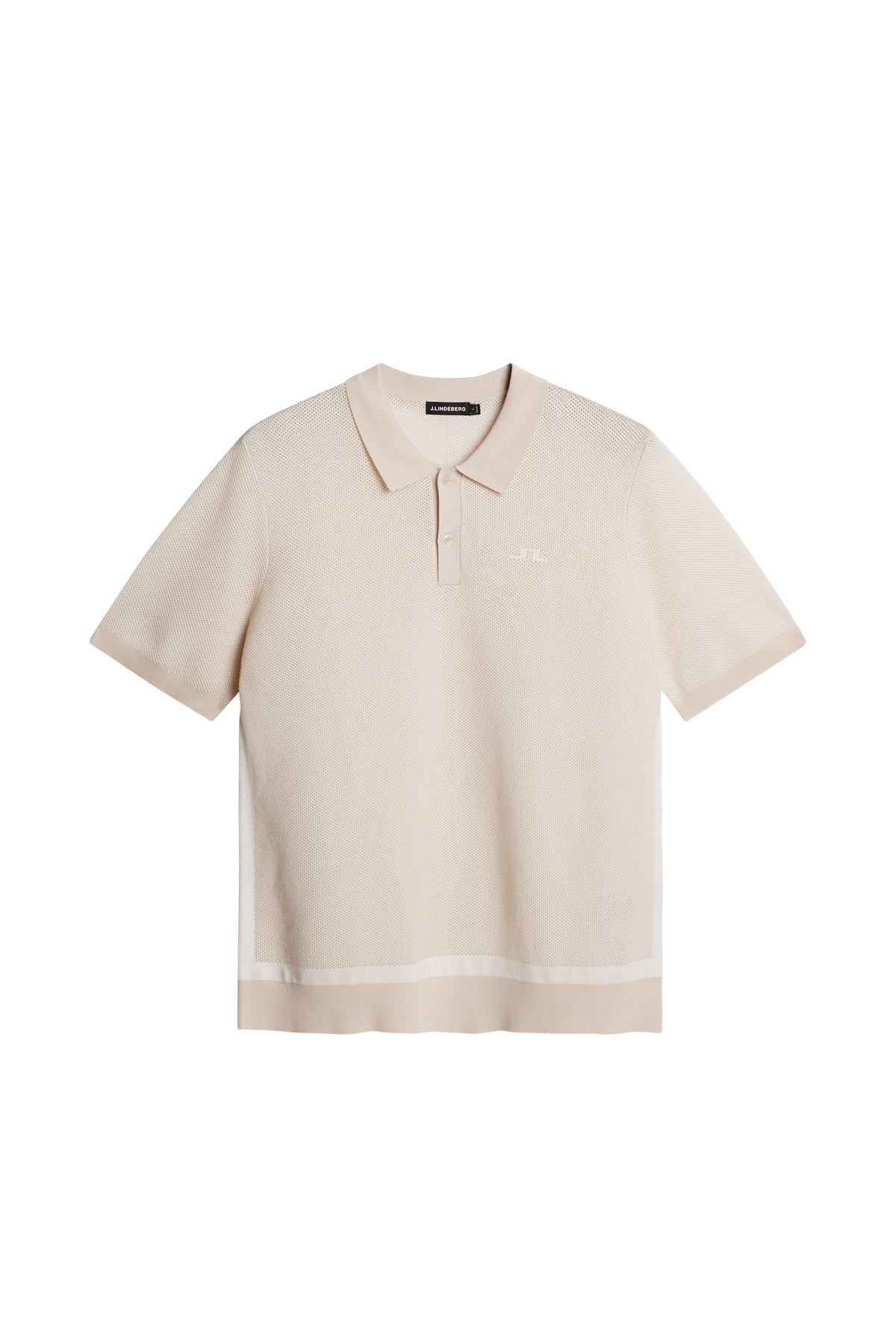 Reymond Structure Knit Polo in Moonbeam by J.Lindeberg