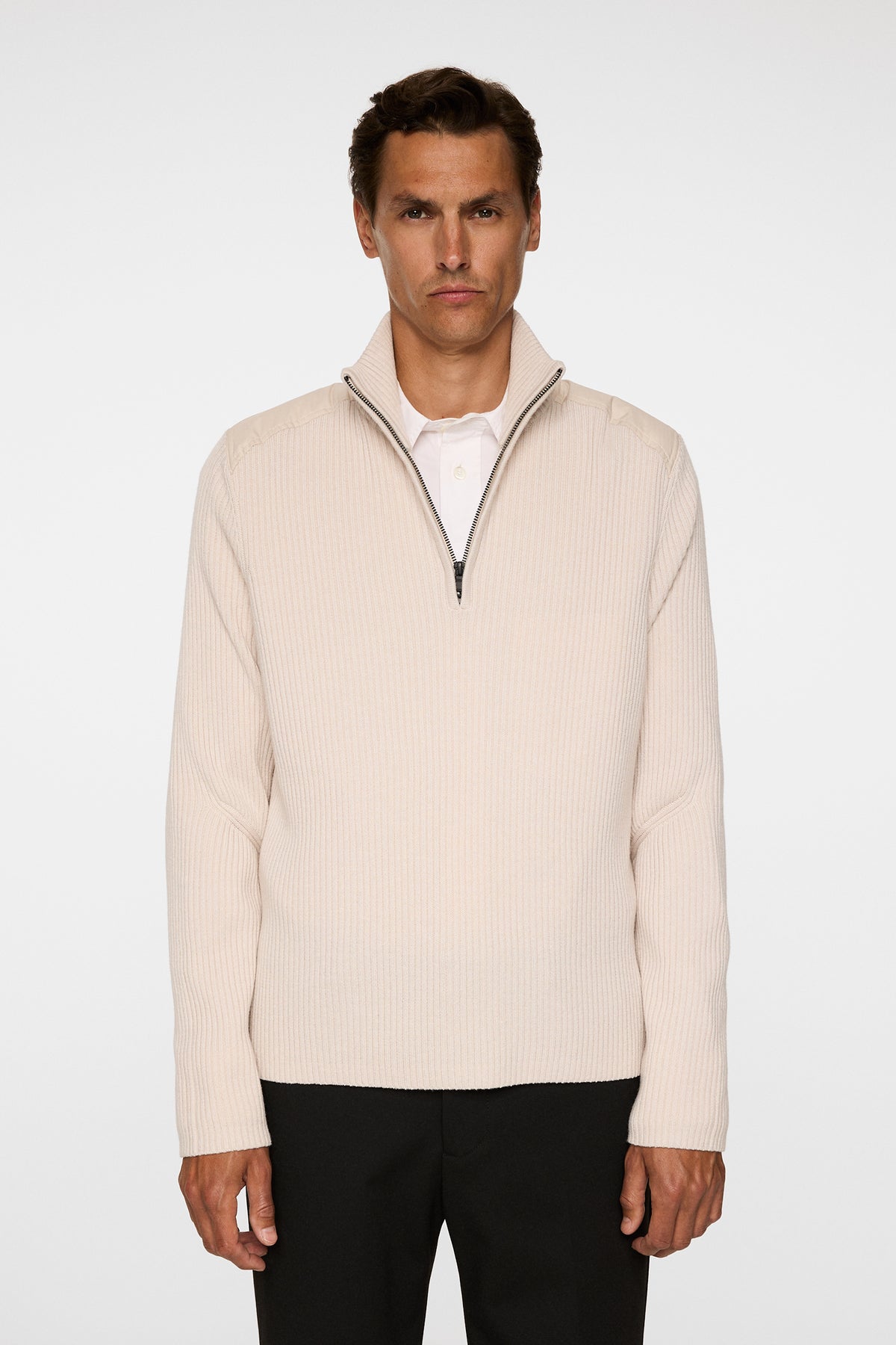 Martin Knitted Hybrid Jacket in Moonbeam by J.Lindeberg