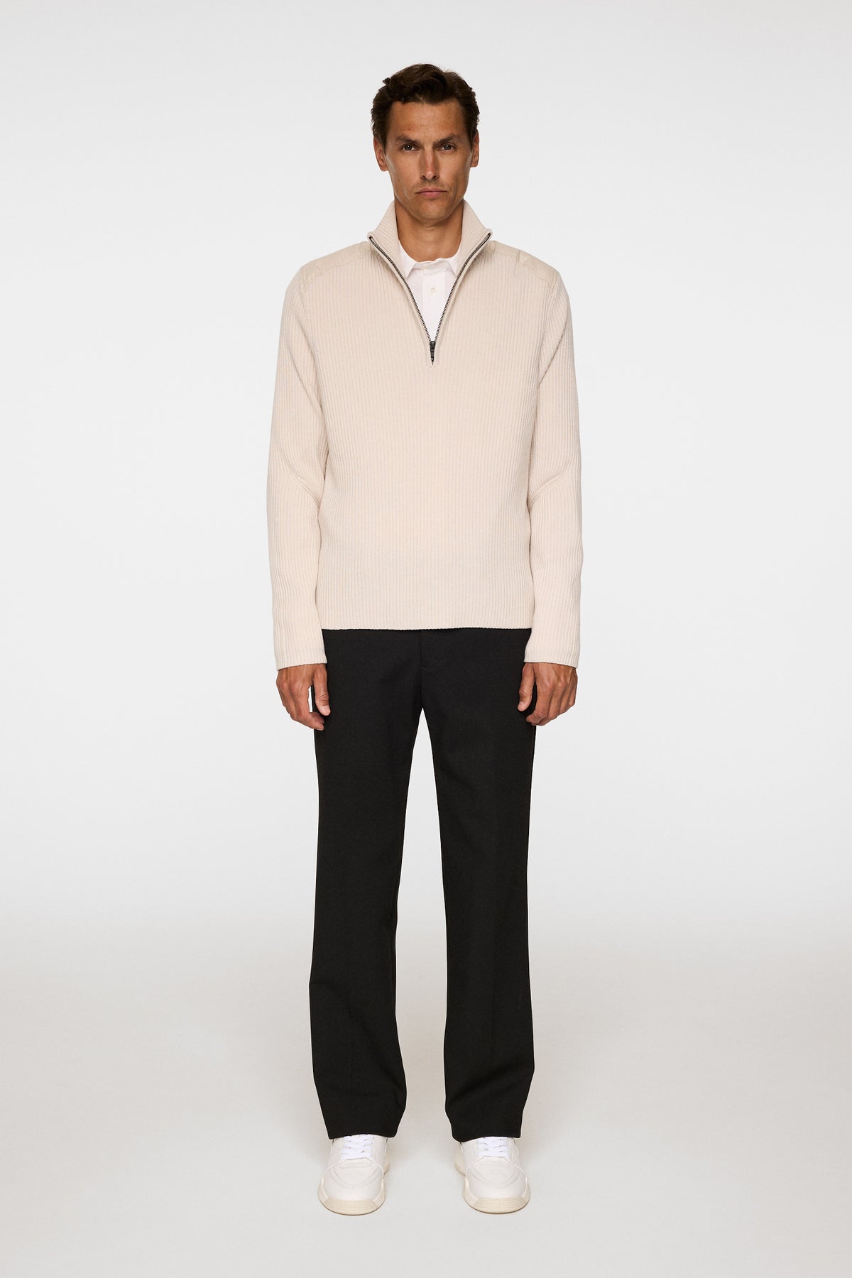 Martin Knitted Hybrid Jacket in Moonbeam by J.Lindeberg
