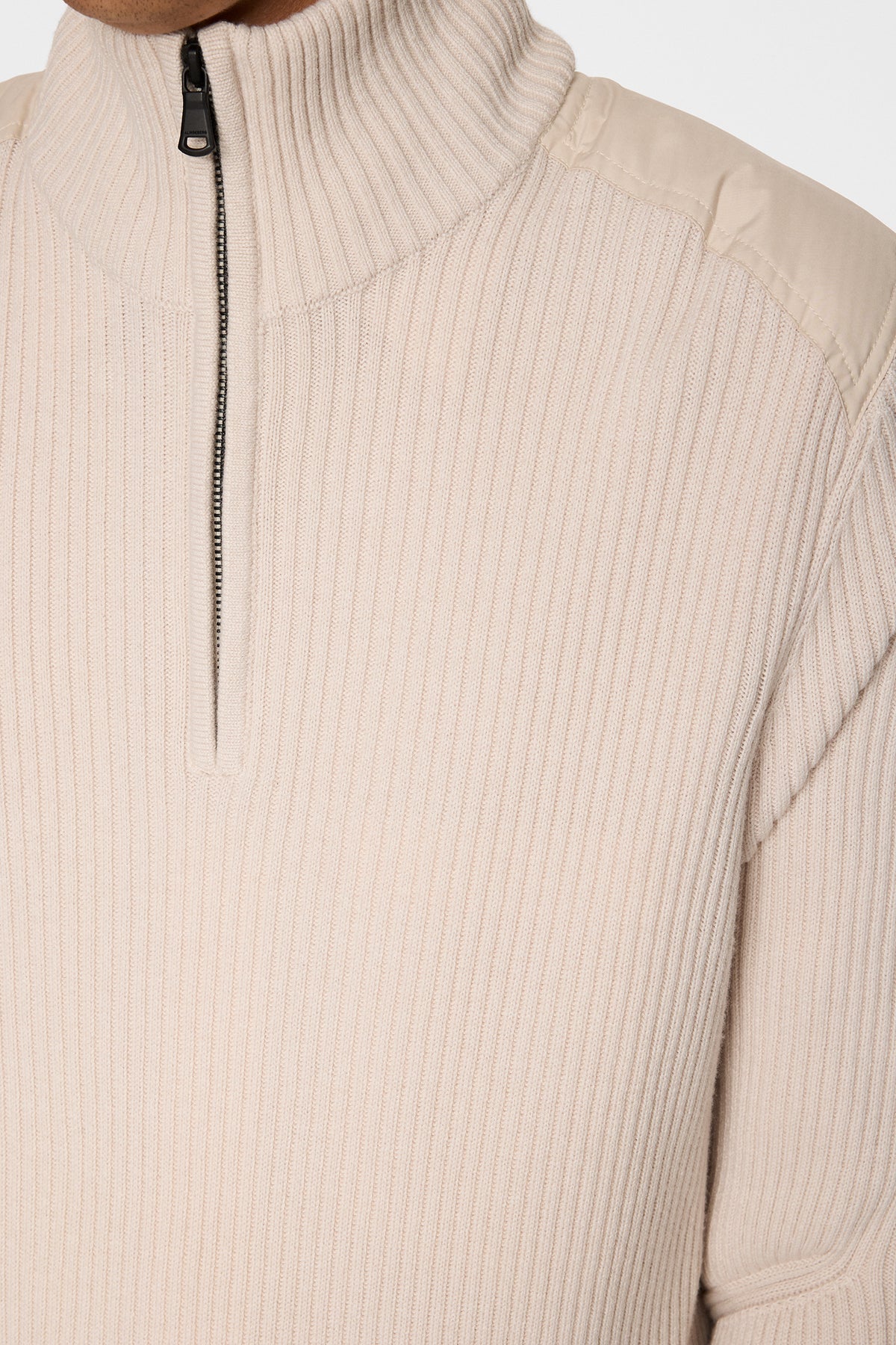Martin Knitted Hybrid Jacket in Moonbeam by J.Lindeberg