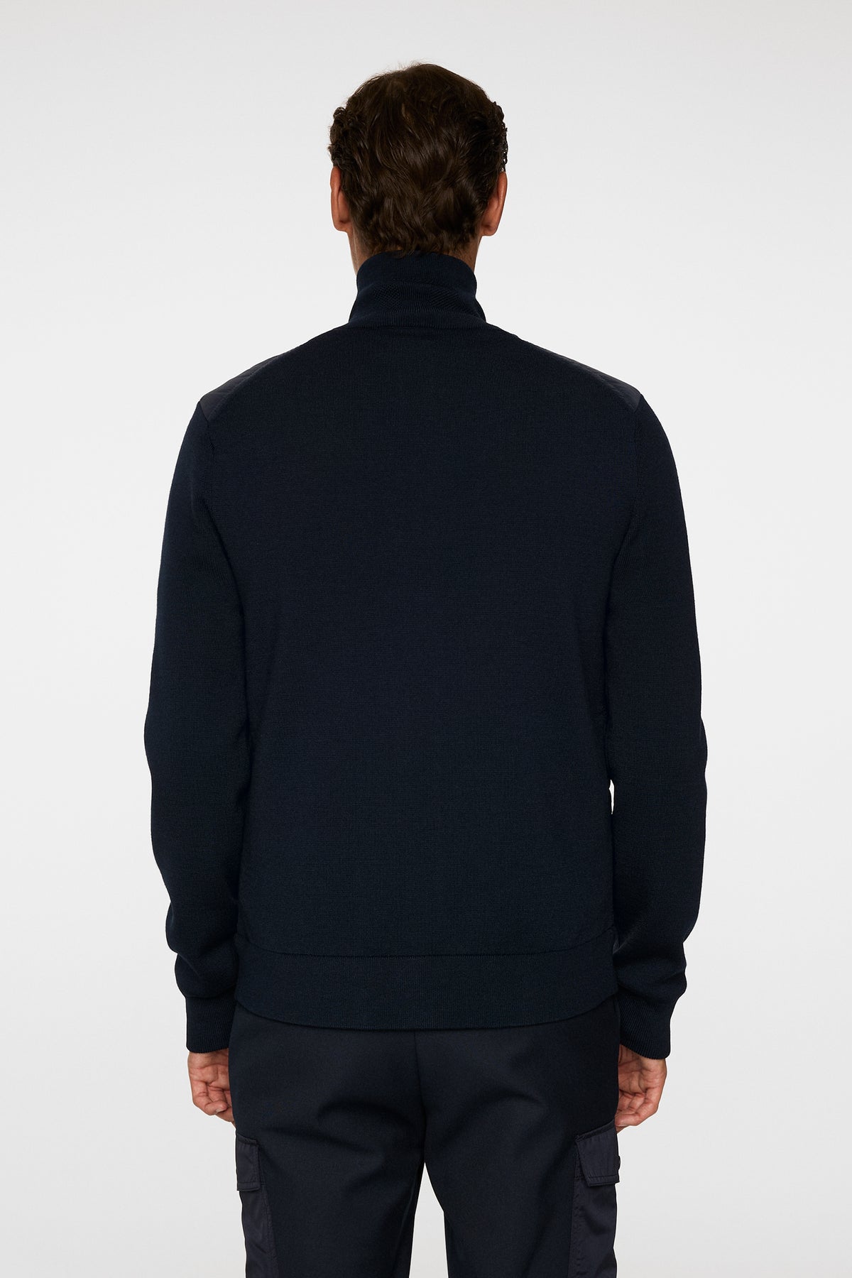 Bodie Knitted Hybrid Jacket in JL Navy by J.Lindeberg