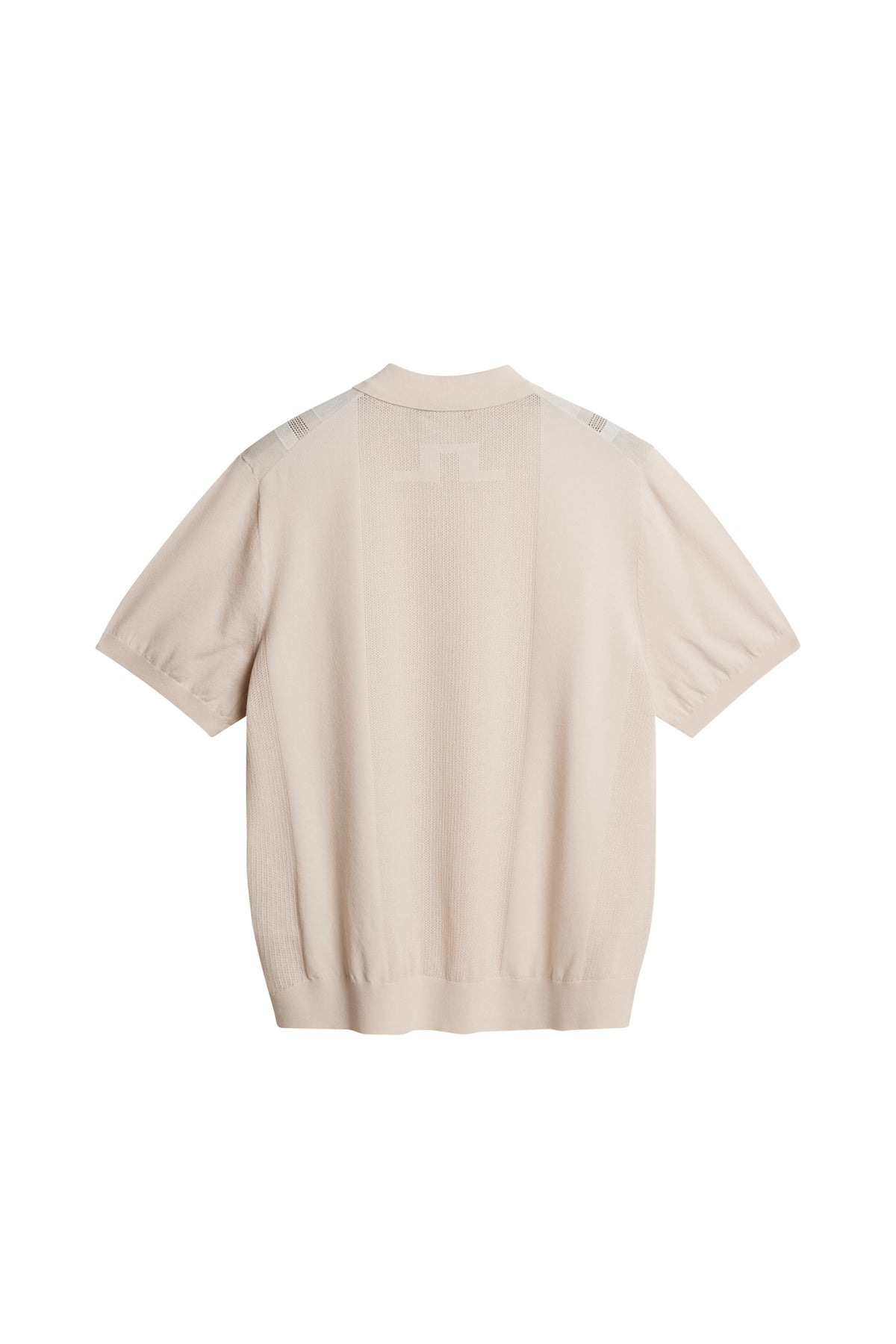 Reymond Stripe Knit Polo in Moonbeam by J.Lindeberg