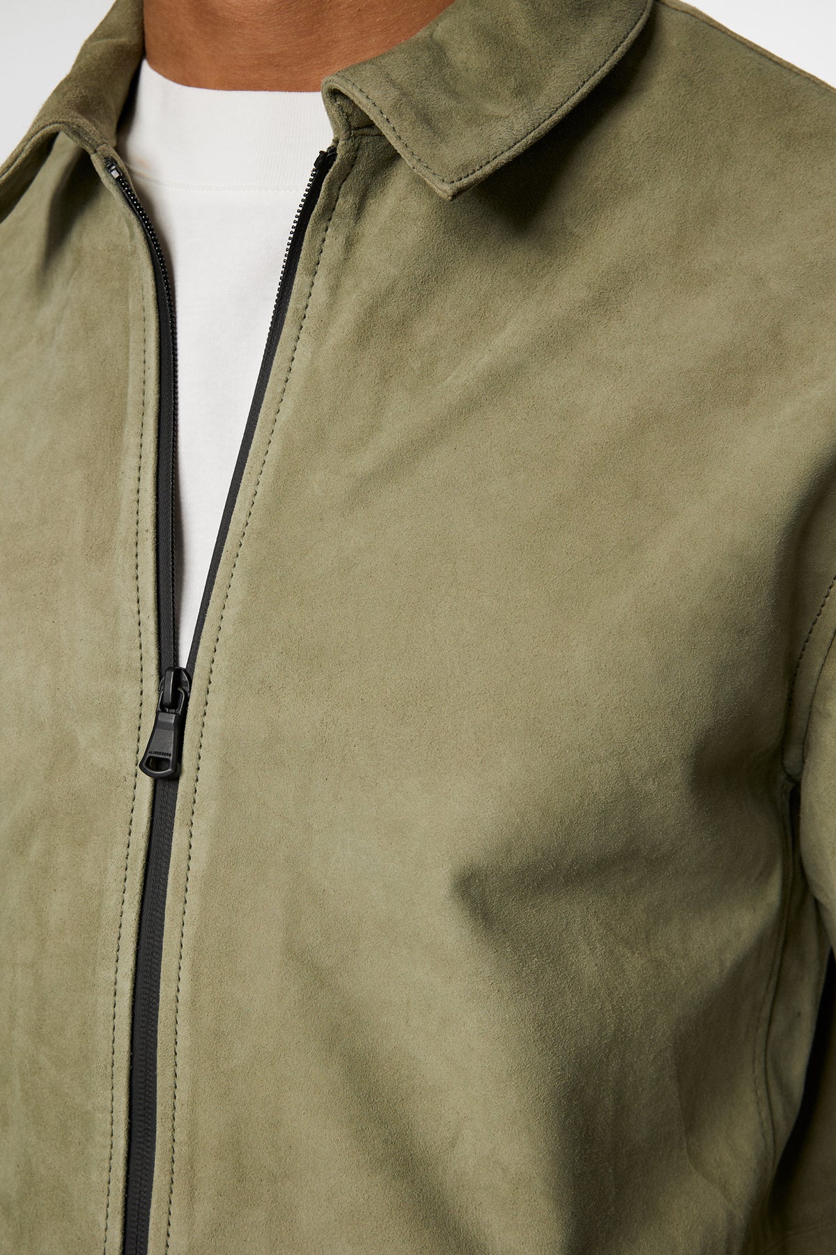 Jonah WR Suede Overshirt in Olivine by J.Lindeberg