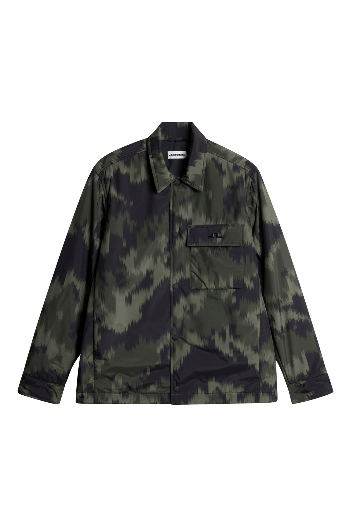 Nile Print padded Overshirt in Warp Forest L by J.Lindeberg