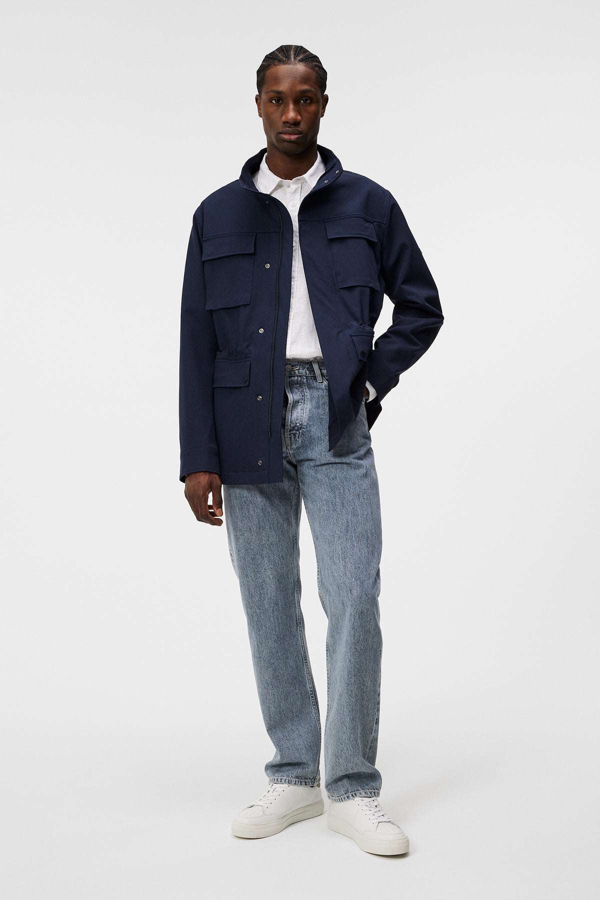 Ripley 4-Way Stretch Jkt in JL Navy by J.Lindeberg