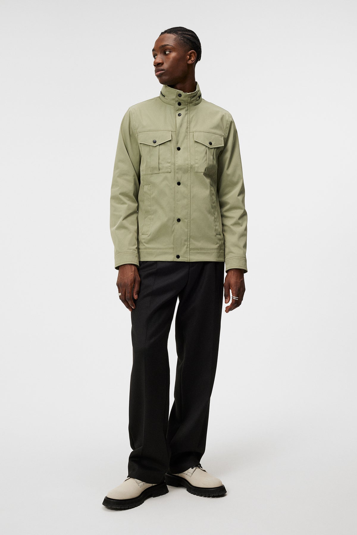 Bailey Poly Jacket in Oil Green by J.Lindeberg