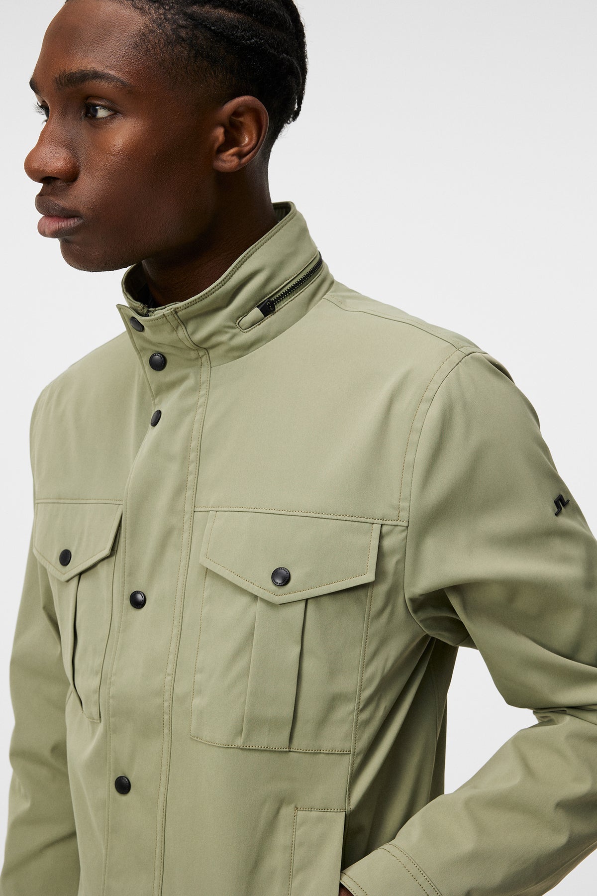 Bailey Poly Jacket in Oil Green by J.Lindeberg