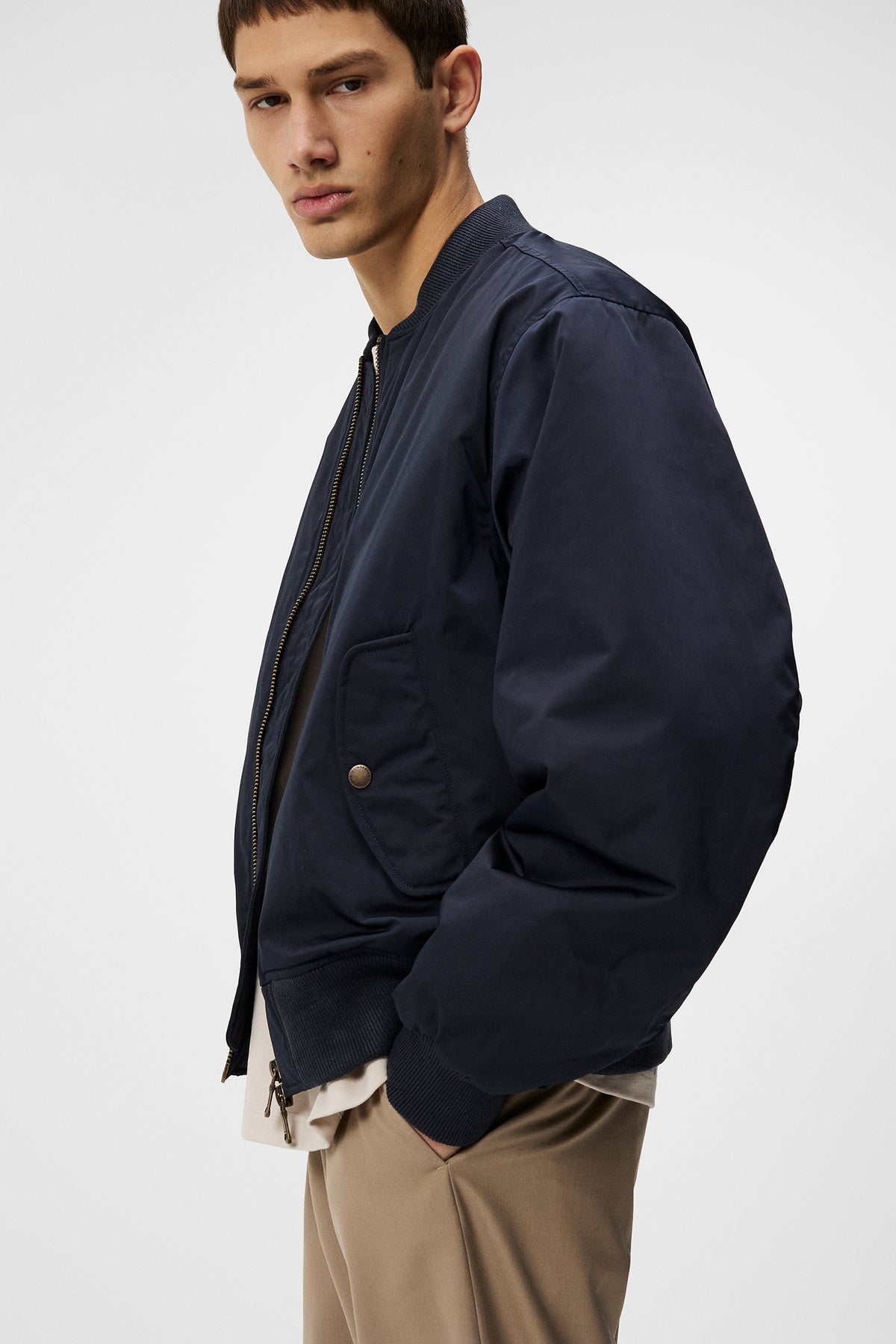 Bradfield Twill Nylon jacket in JL Navy by J.Lindeberg