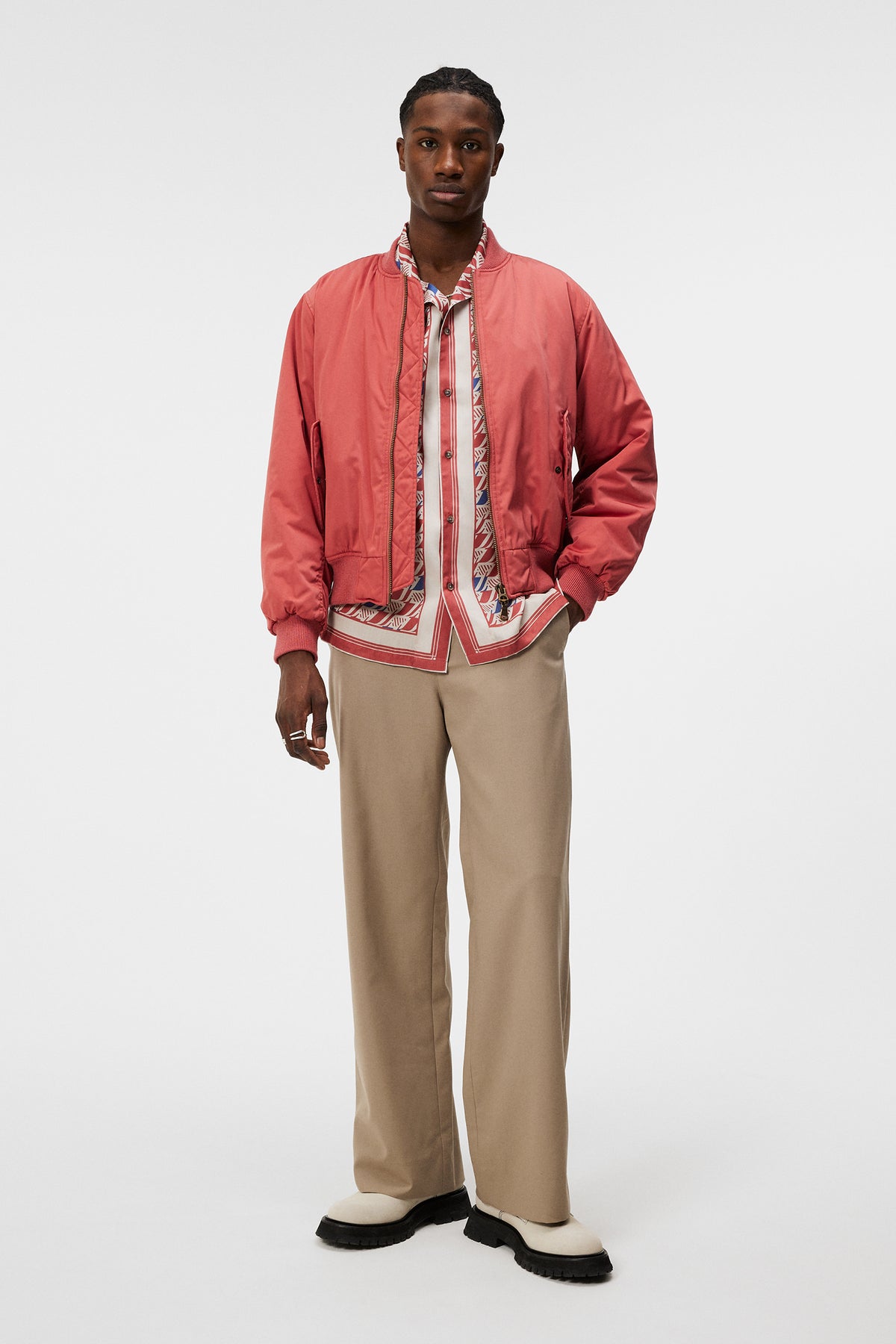 Bradfield Twill Nylon jacket in Dusty Cedar by J.Lindeberg