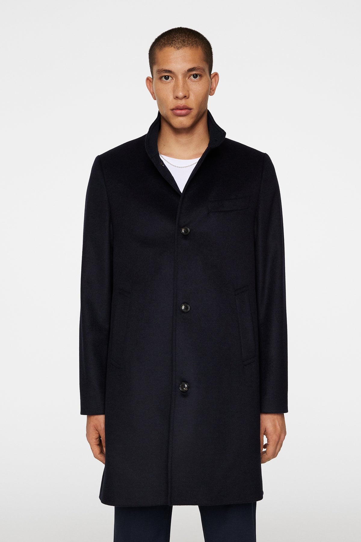 Jesse Melton Cashmere coat in JL Navy by J.Lindeberg