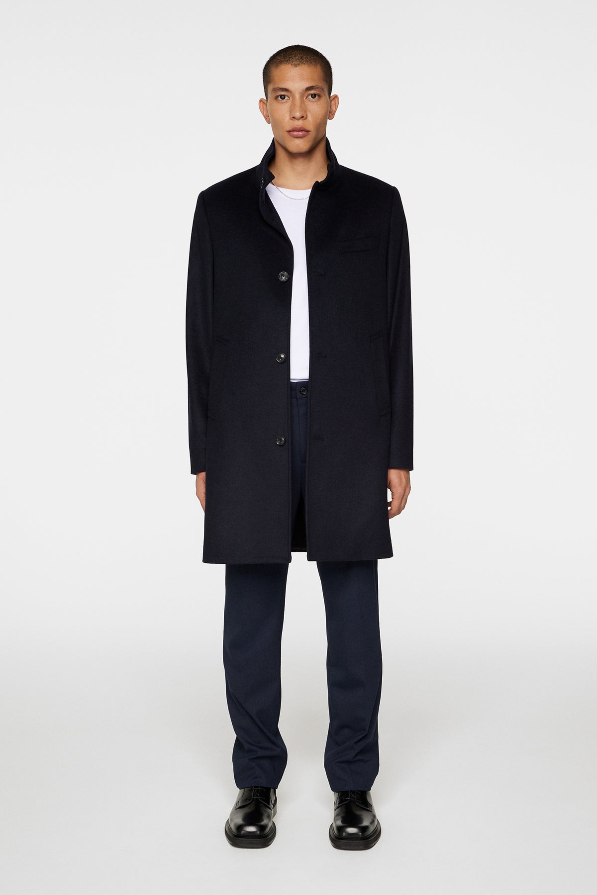 Jesse Melton Cashmere coat in JL Navy by J.Lindeberg