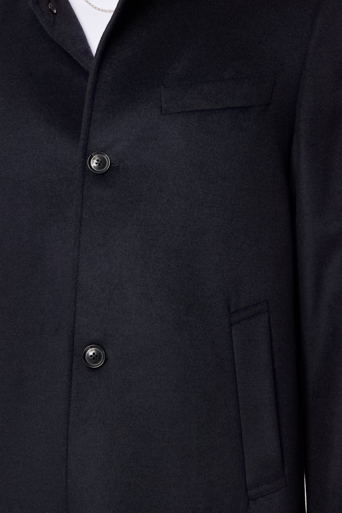 Jesse Melton Cashmere coat in JL Navy by J.Lindeberg