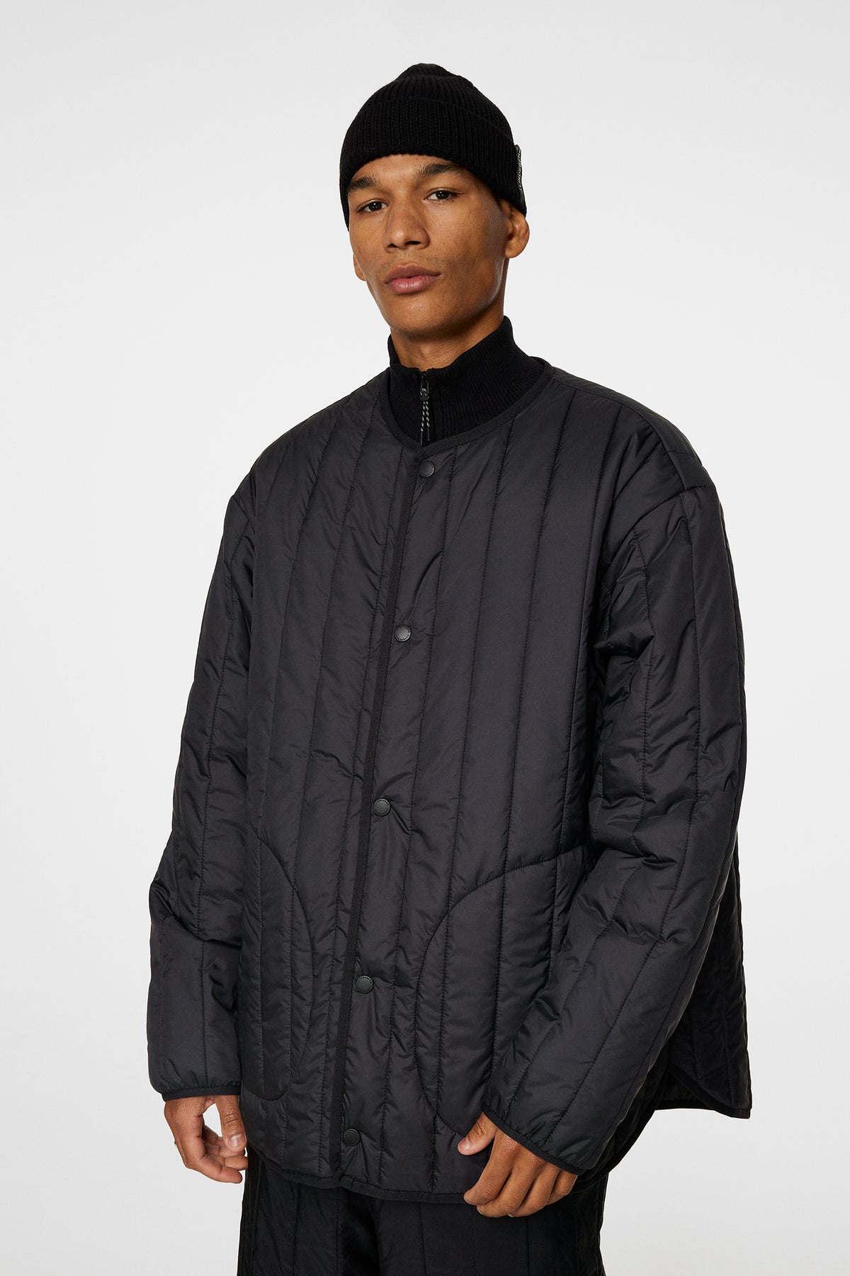 Khaza Quilted Jacket in Black by J.Lindeberg