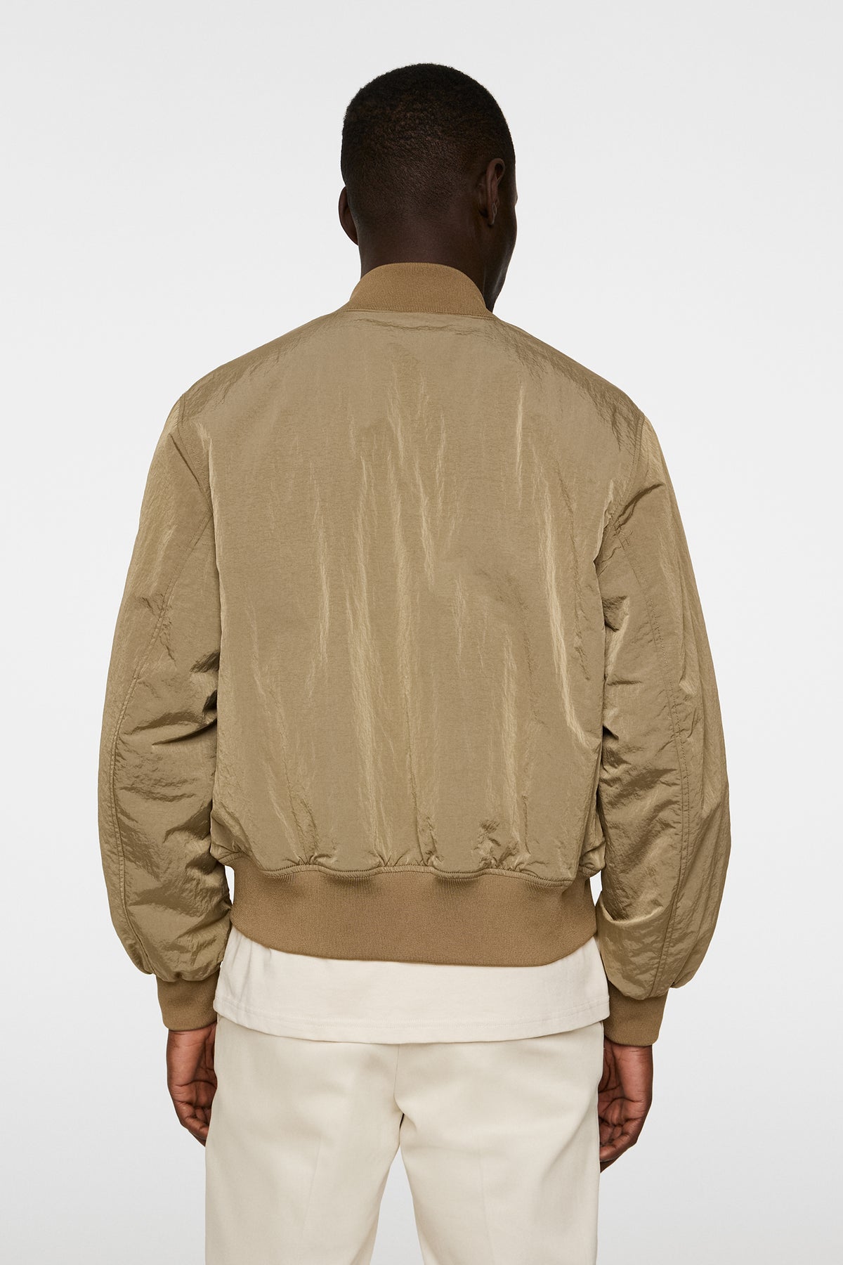 Bradfield Crinkle Bomber Jkt in Batique Khaki by J.Lindeberg