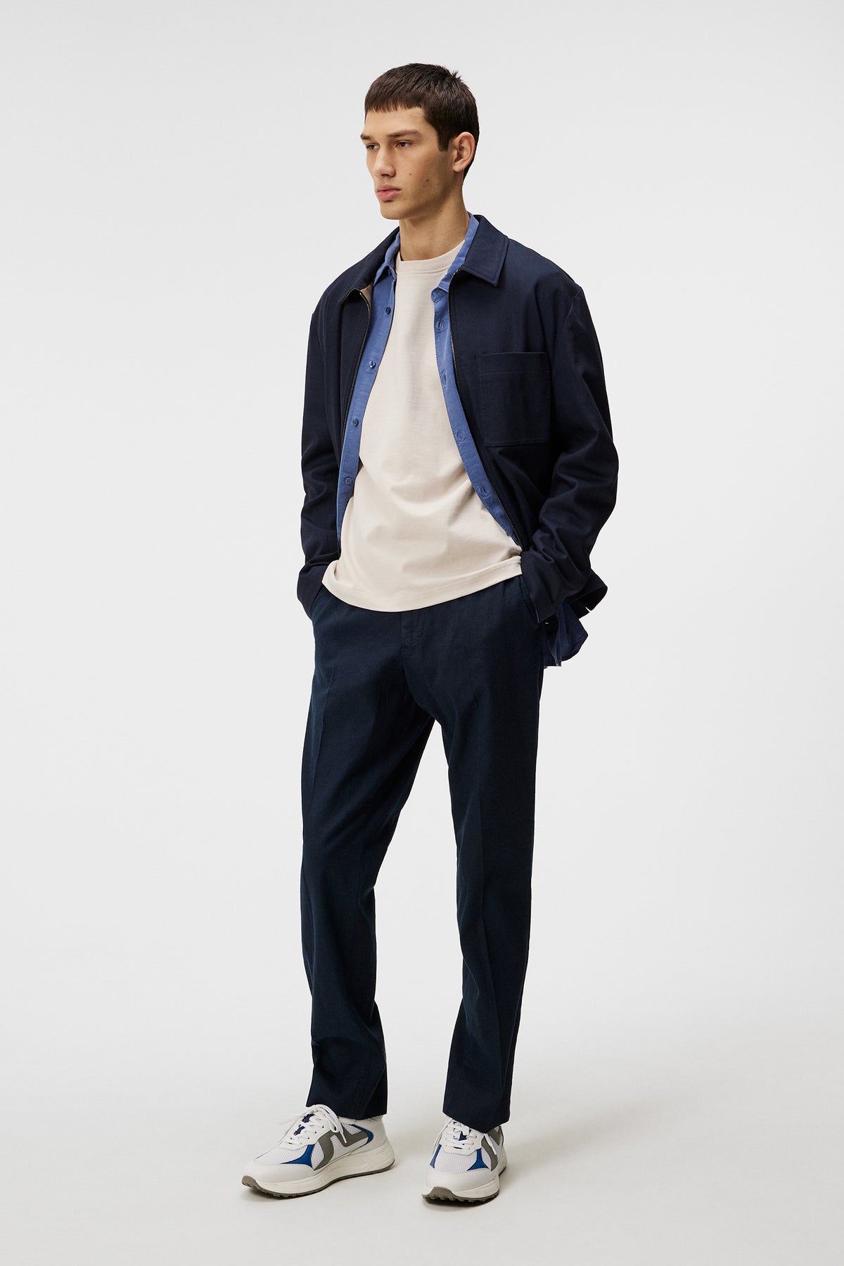 Lois Linen Stretch Pants in JL Navy by J.Lindeberg