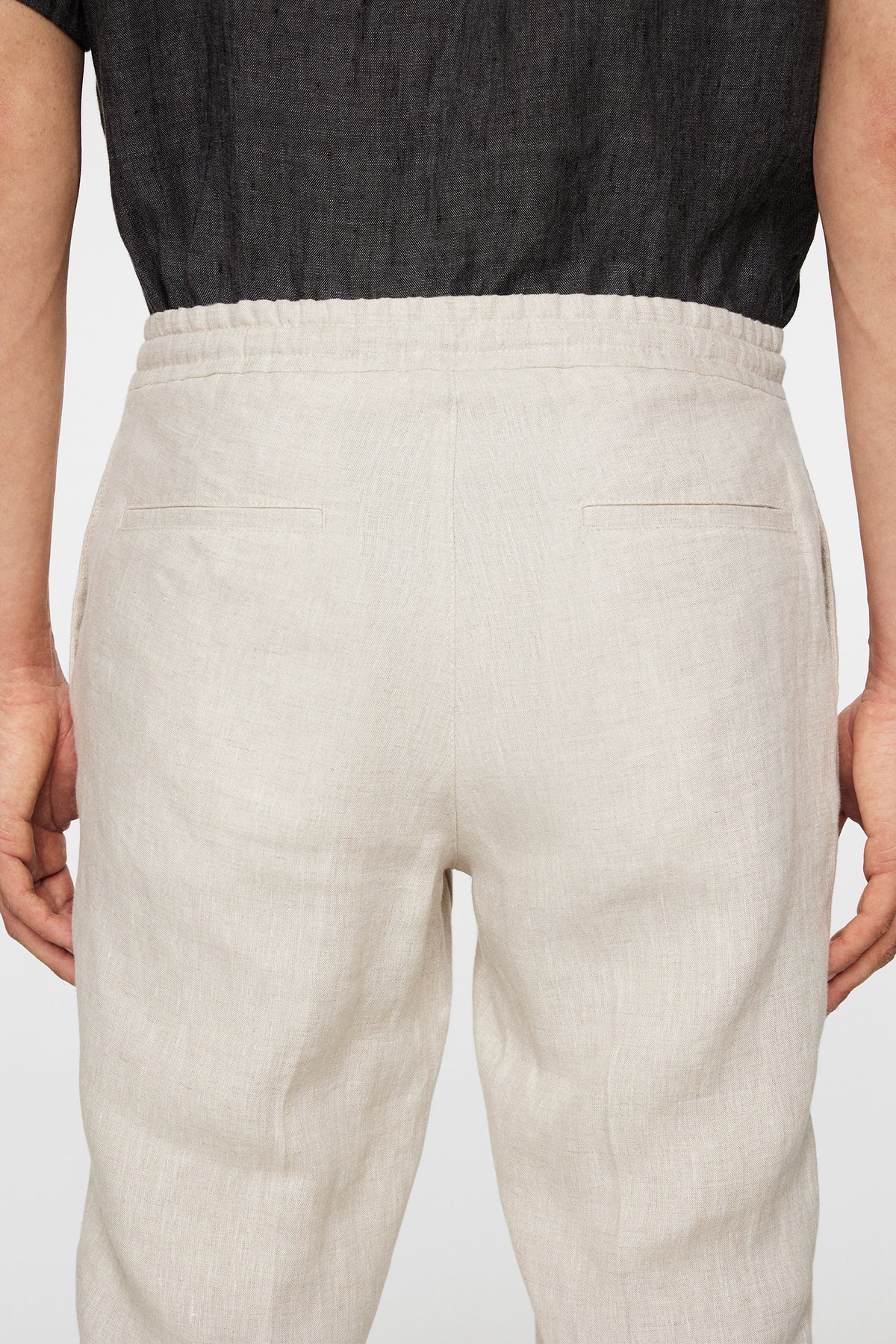Soren Drape Linen Pants in Moonbeam by J.Lindeberg