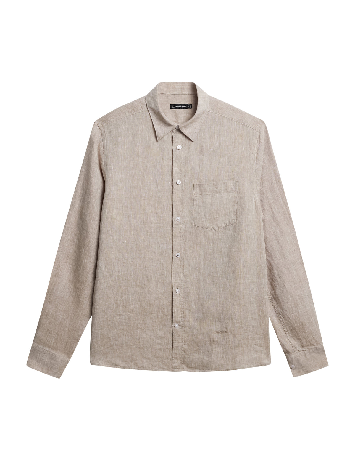 Slim LS Linen Melange Shirt in Batique Khaki by J.Lindeberg