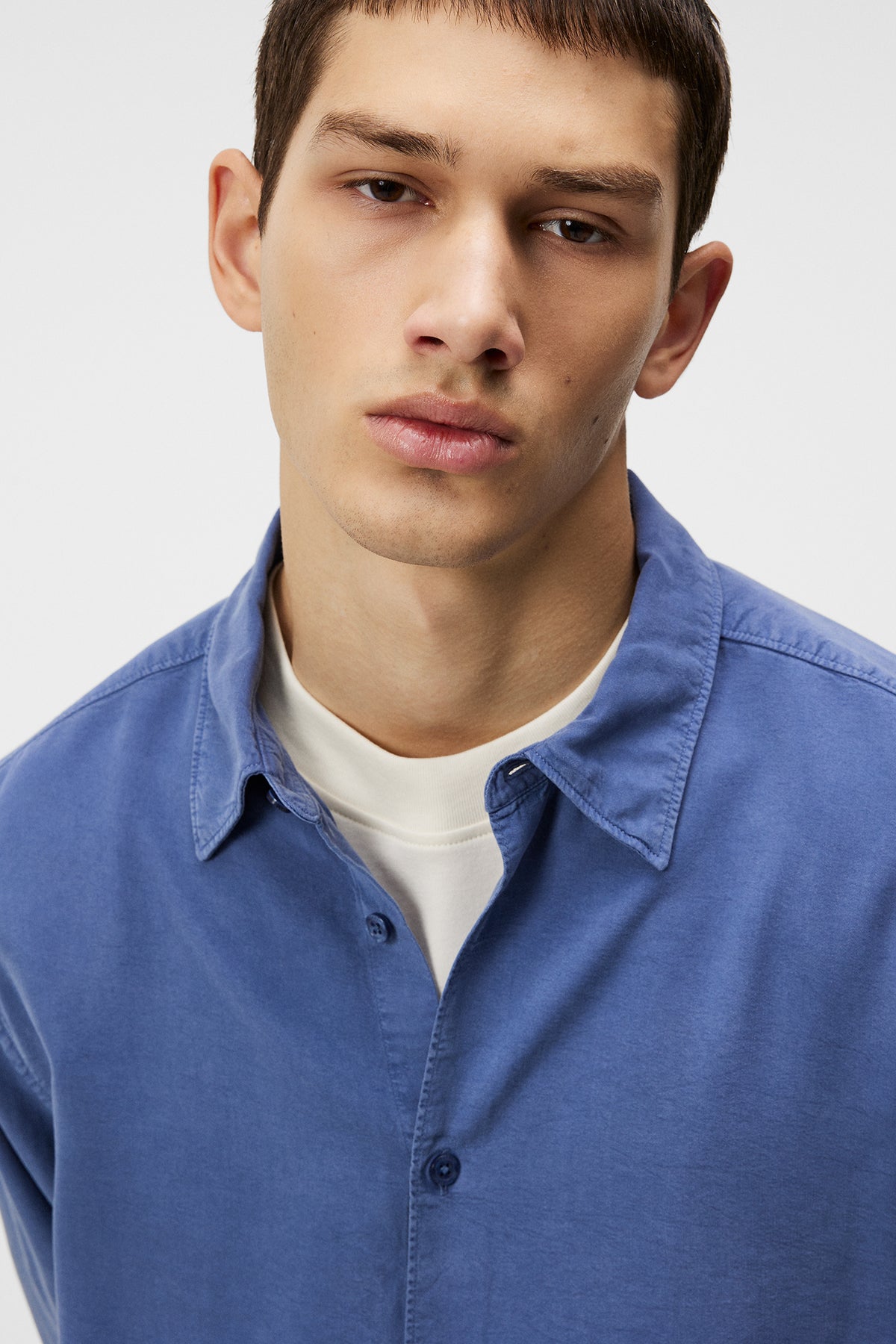 Slim LS Comfort Tencel Shirt in Bijou Blue by J.Lindeberg