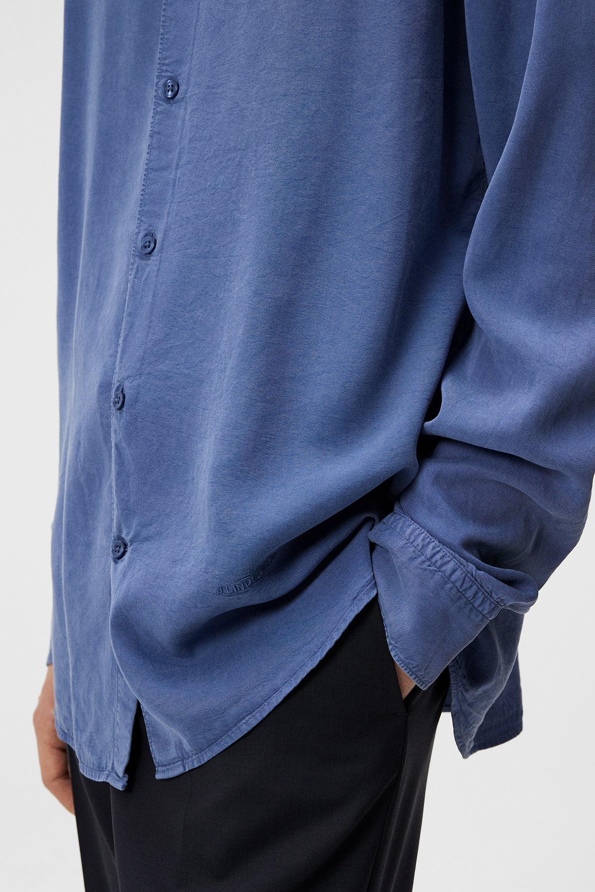 Slim LS Comfort Tencel Shirt in Bijou Blue by J.Lindeberg