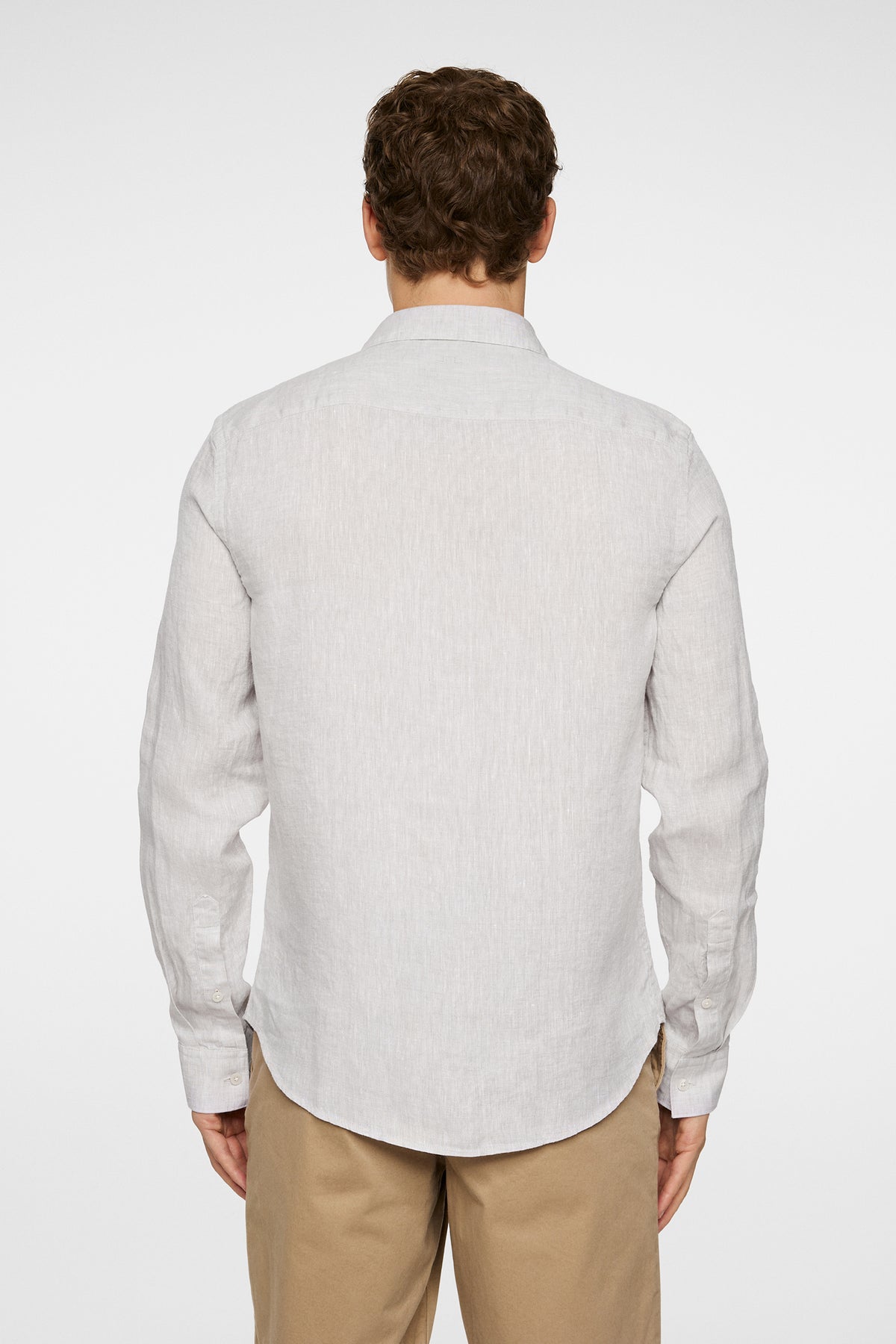 Slim LS Linen Melange Shirt in Moonbeam by J.Lindeberg
