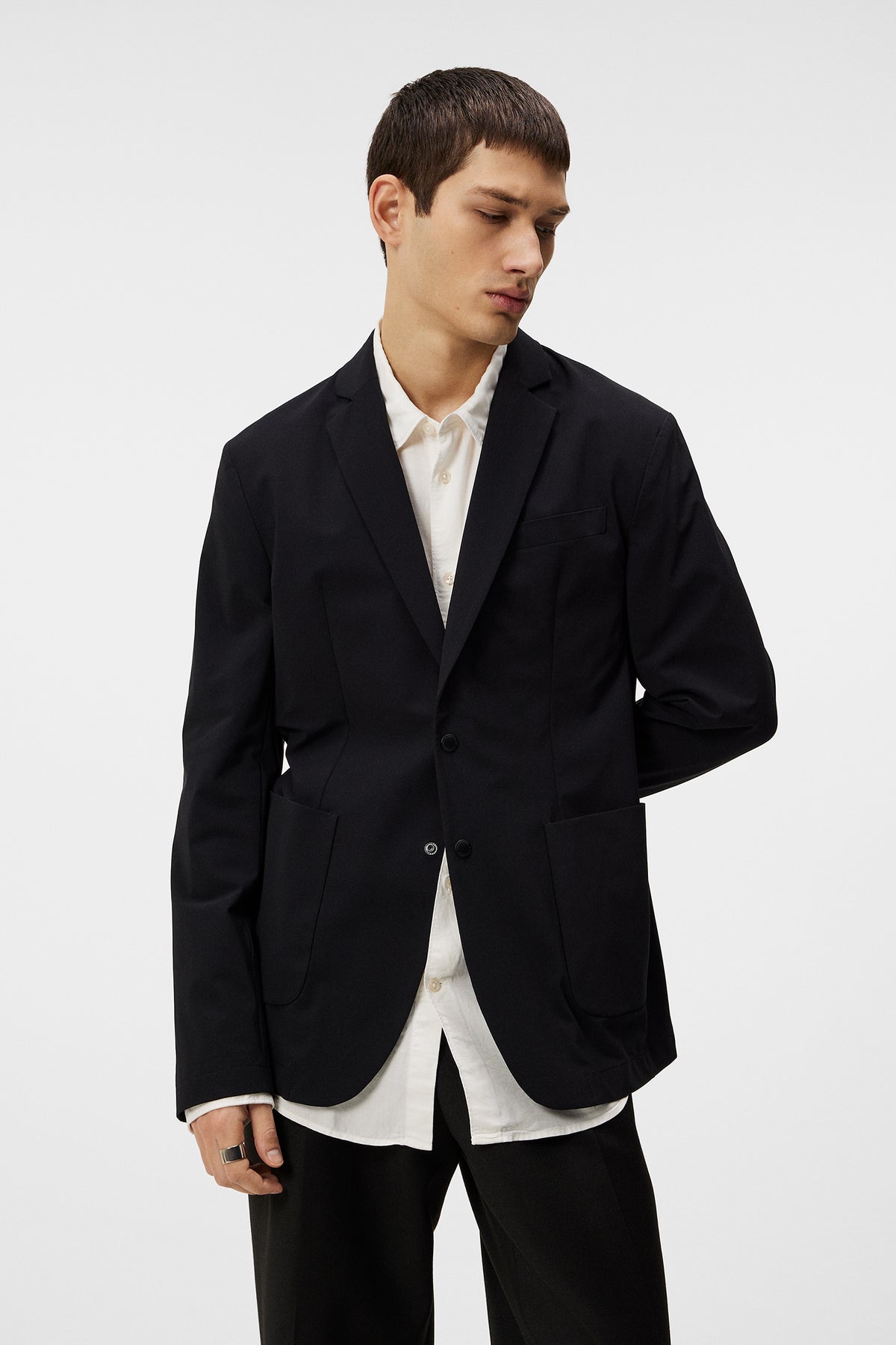 Pat U 4 Way Stretch in Black by J.Lindeberg