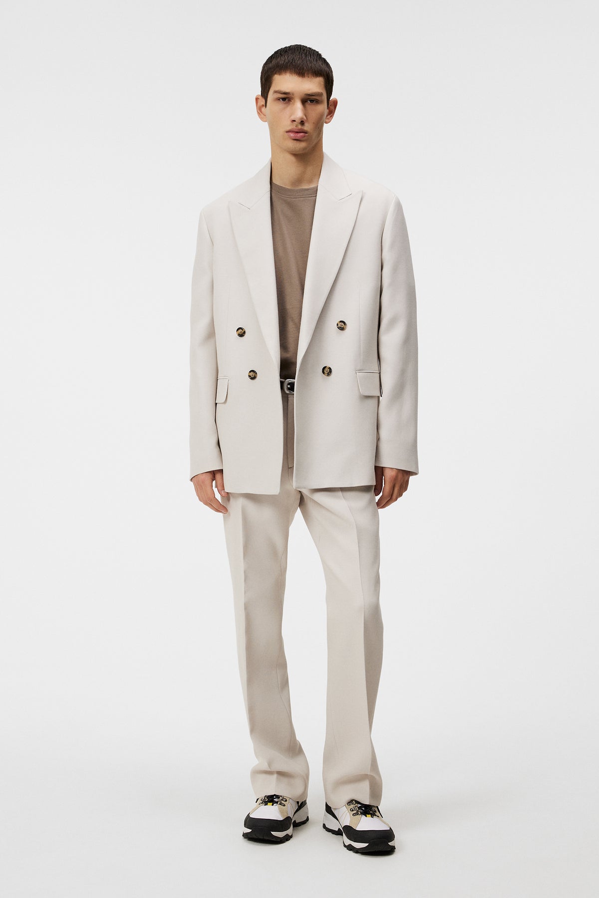 David U Double Weave Blazer in Moonbeam by J.Lindeberg