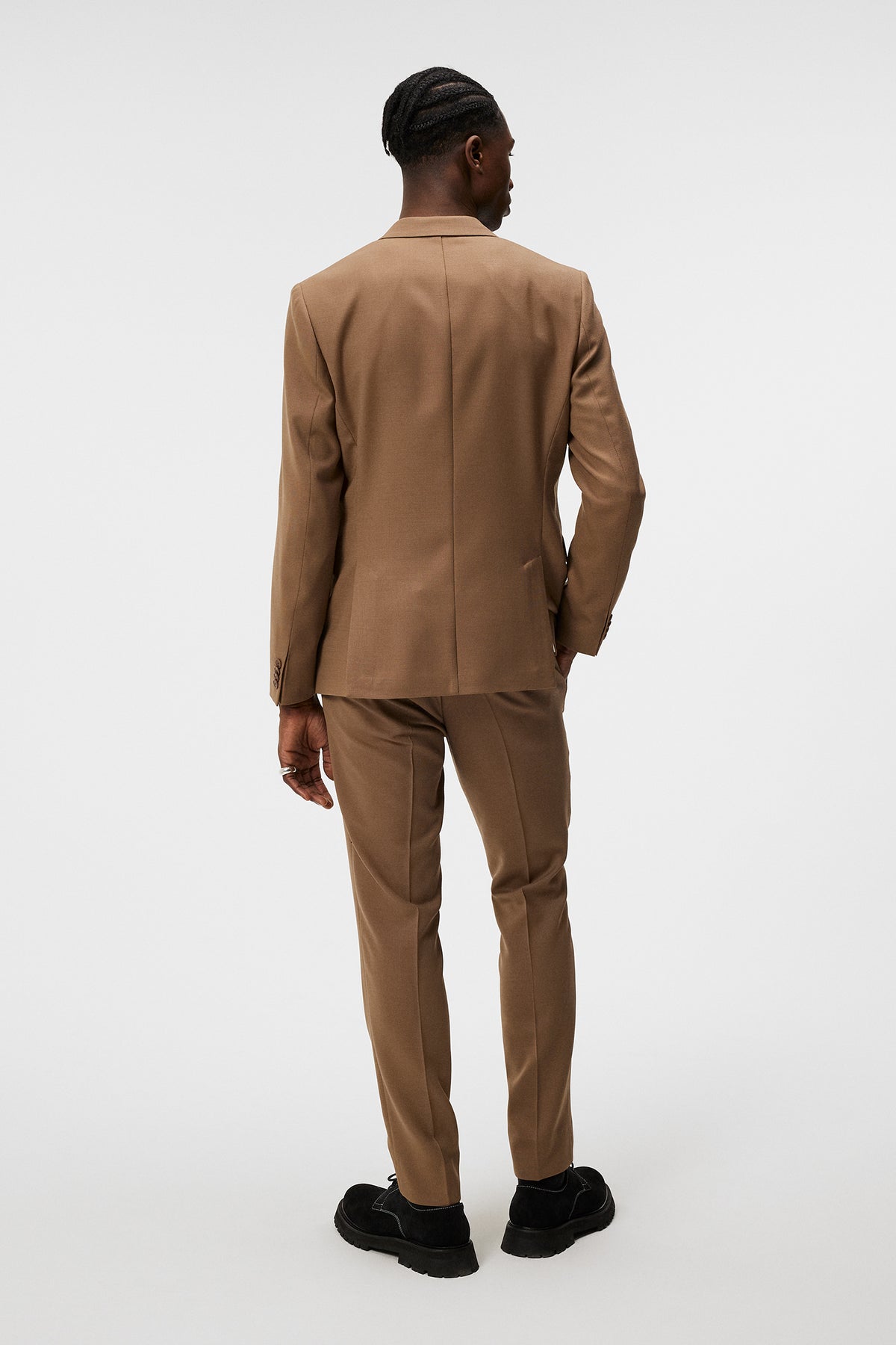 Hopper U Active Hopsack Blazer in Walnut by J.Lindeberg