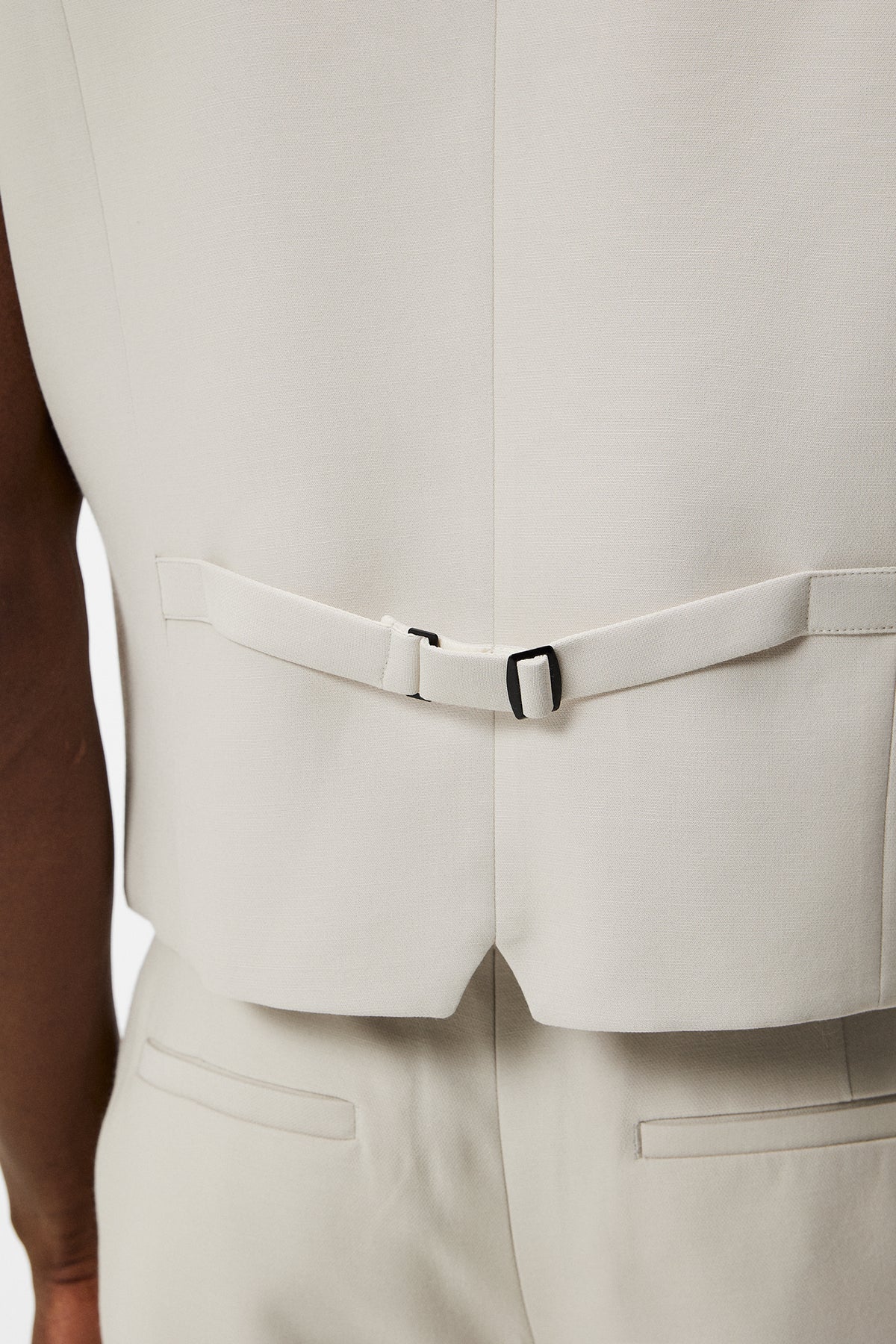 Walid Double weave Waistcoat in Moonbeam by J.Lindeberg